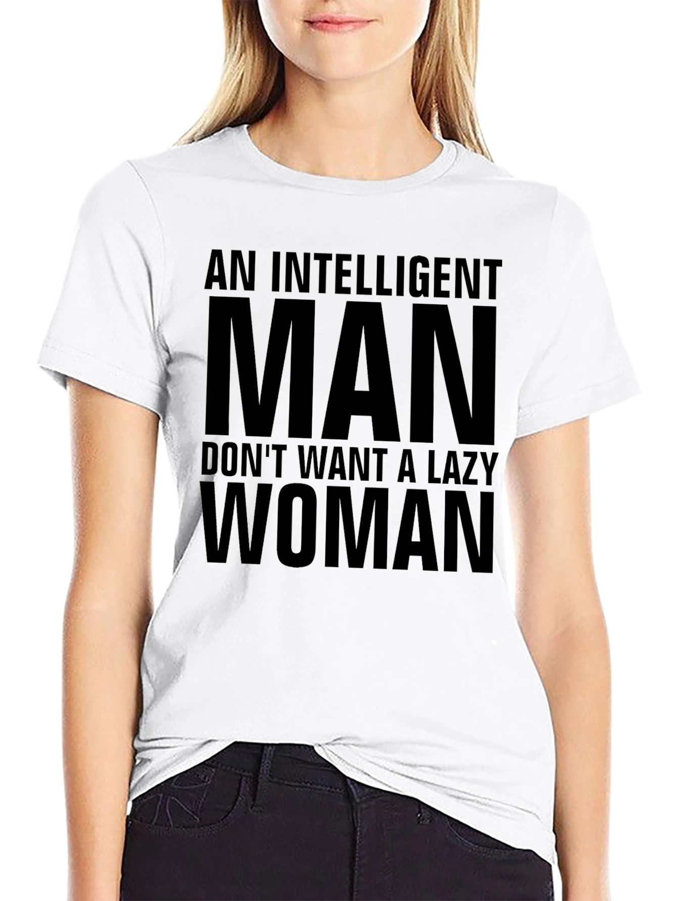 Black Intelligent Man T-Shirt: Funny Slogan Tee view 9