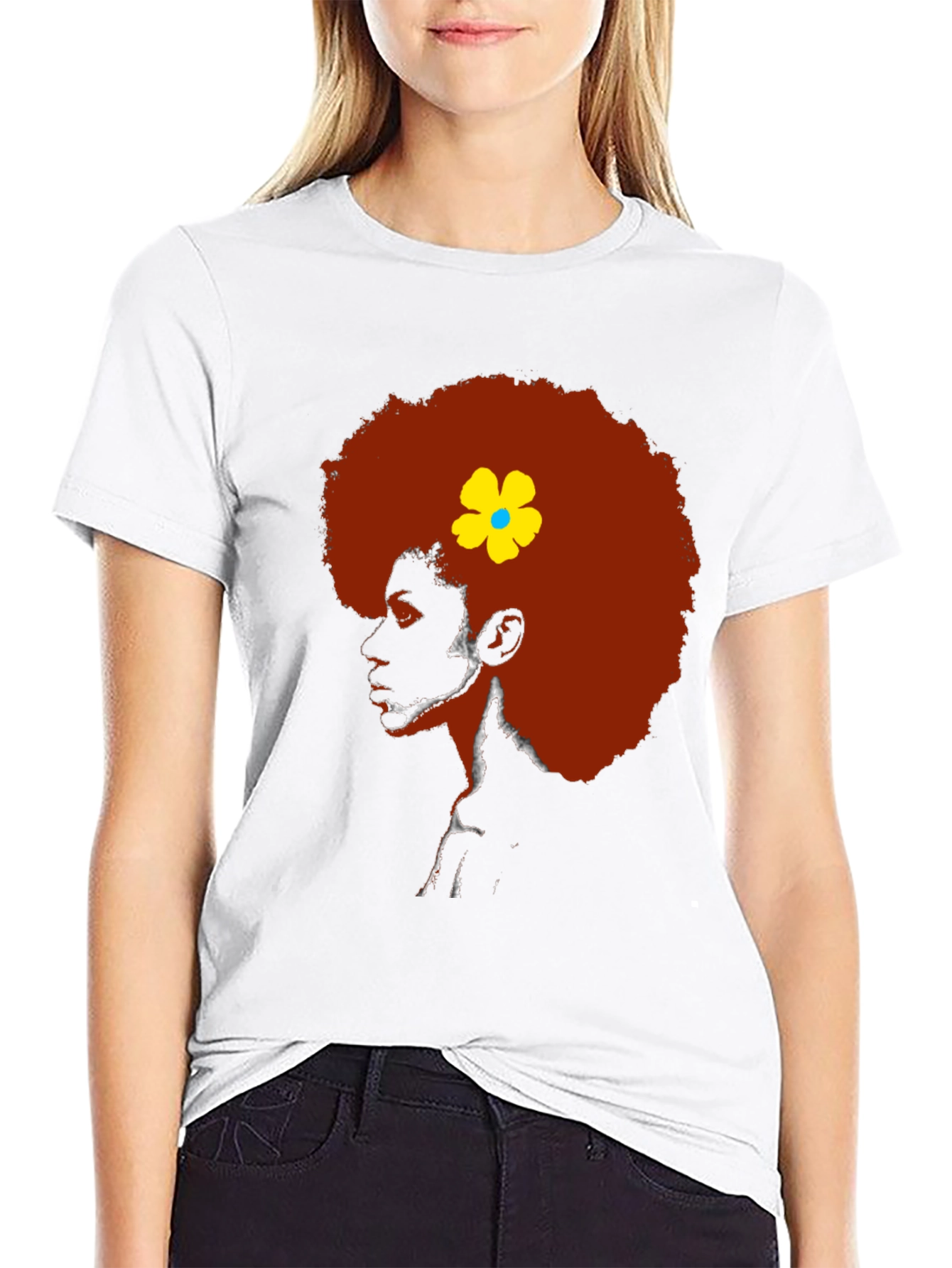 Afro Flower Power Graphic T-Shirt - 9