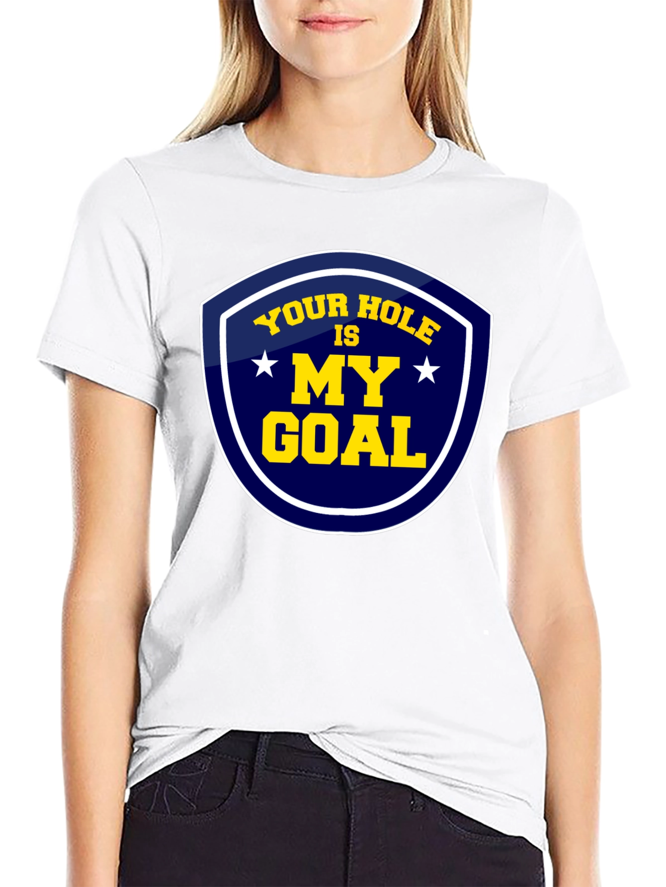 Black Your Hole Is My Goal Graphic T-Shirt view 9