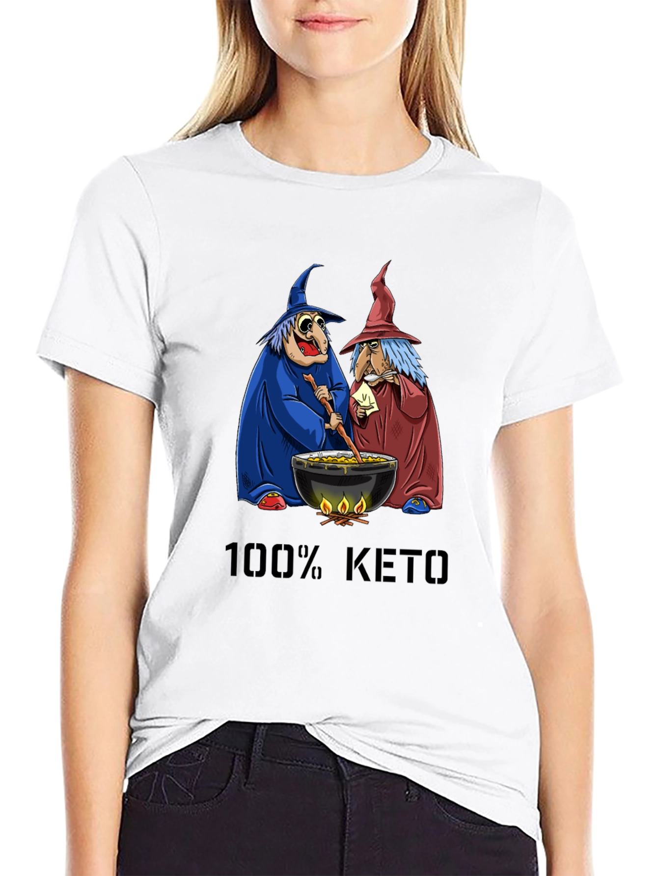 100% Keto Witches Cauldron Graphic Tee - 9