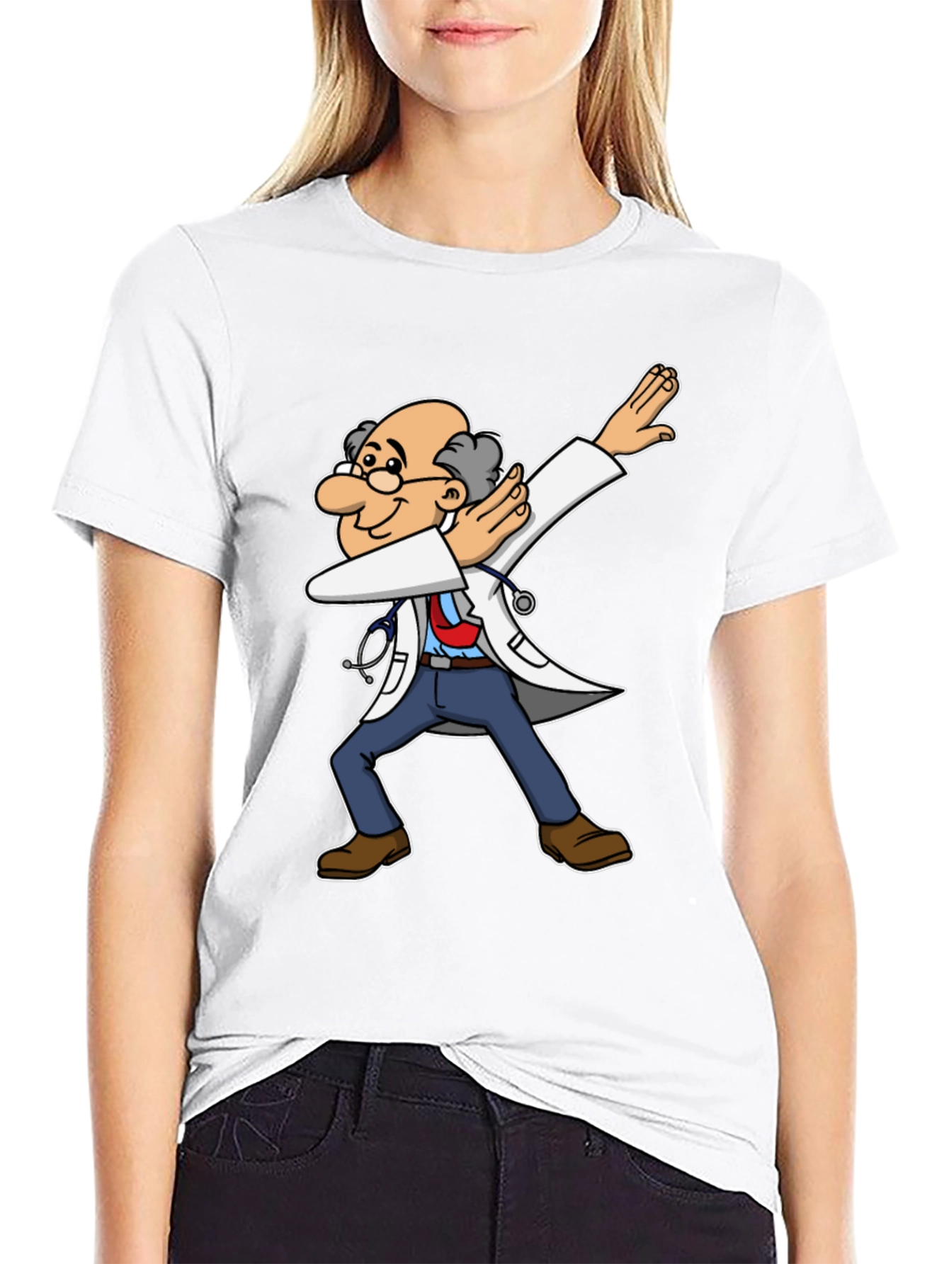 Black Dabbing Doctor T-Shirt - Funny Medical Tee view 9