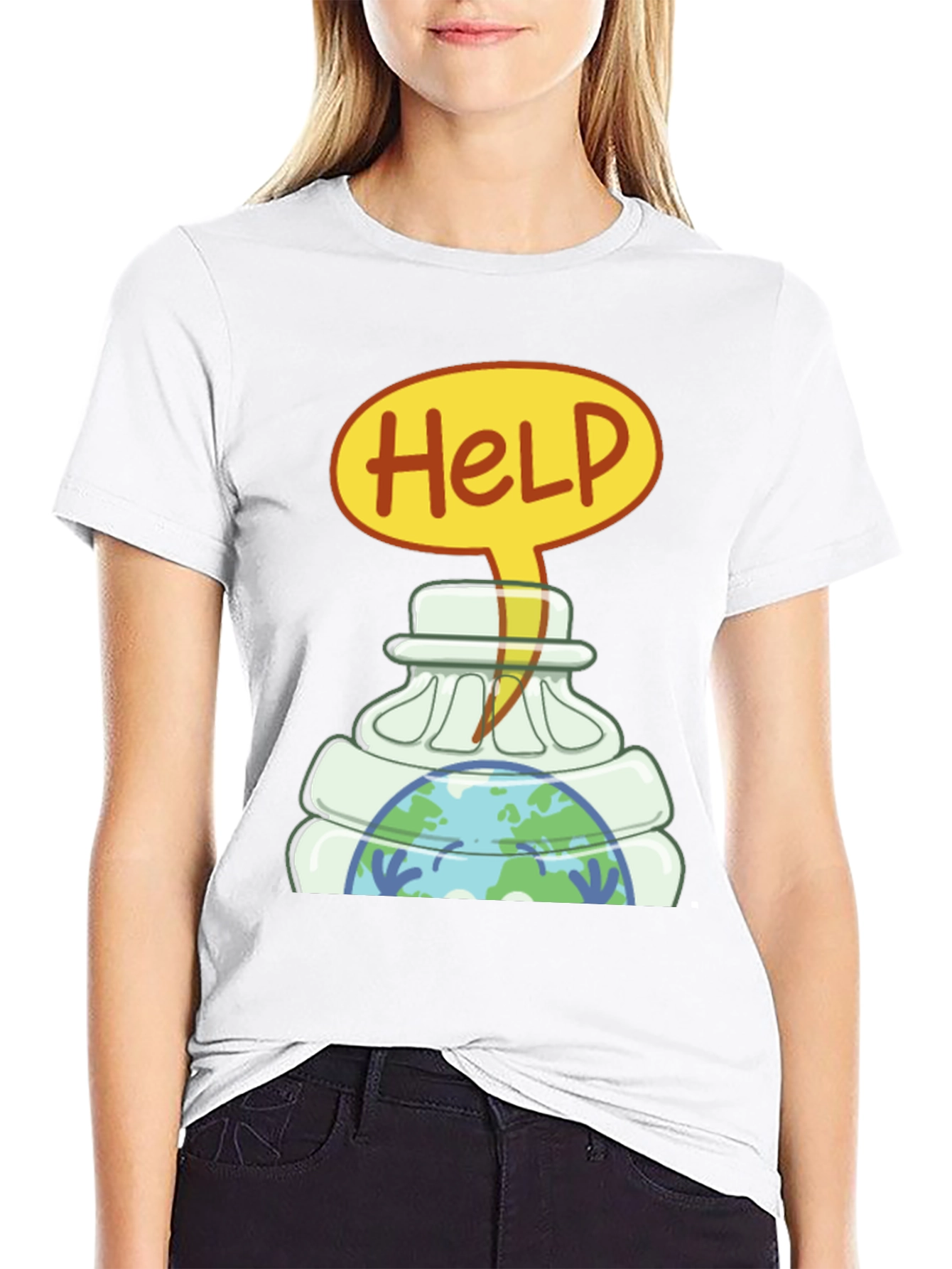 Black Earth SOS T-Shirt - Save the Planet Tee view 9