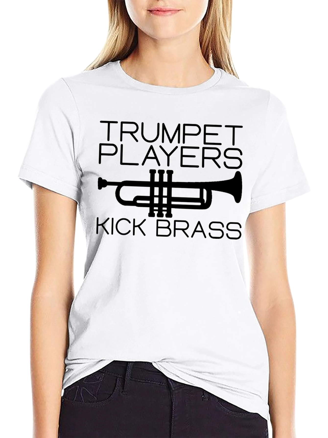 Black Trumpet Players Kick Brass T-Shirt view 9