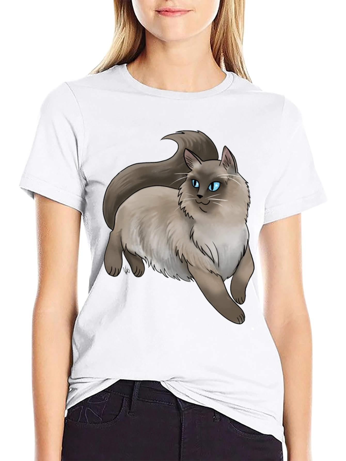 Black Ragdoll Cat T-Shirt - Cute Pet Graphic Tee view 9