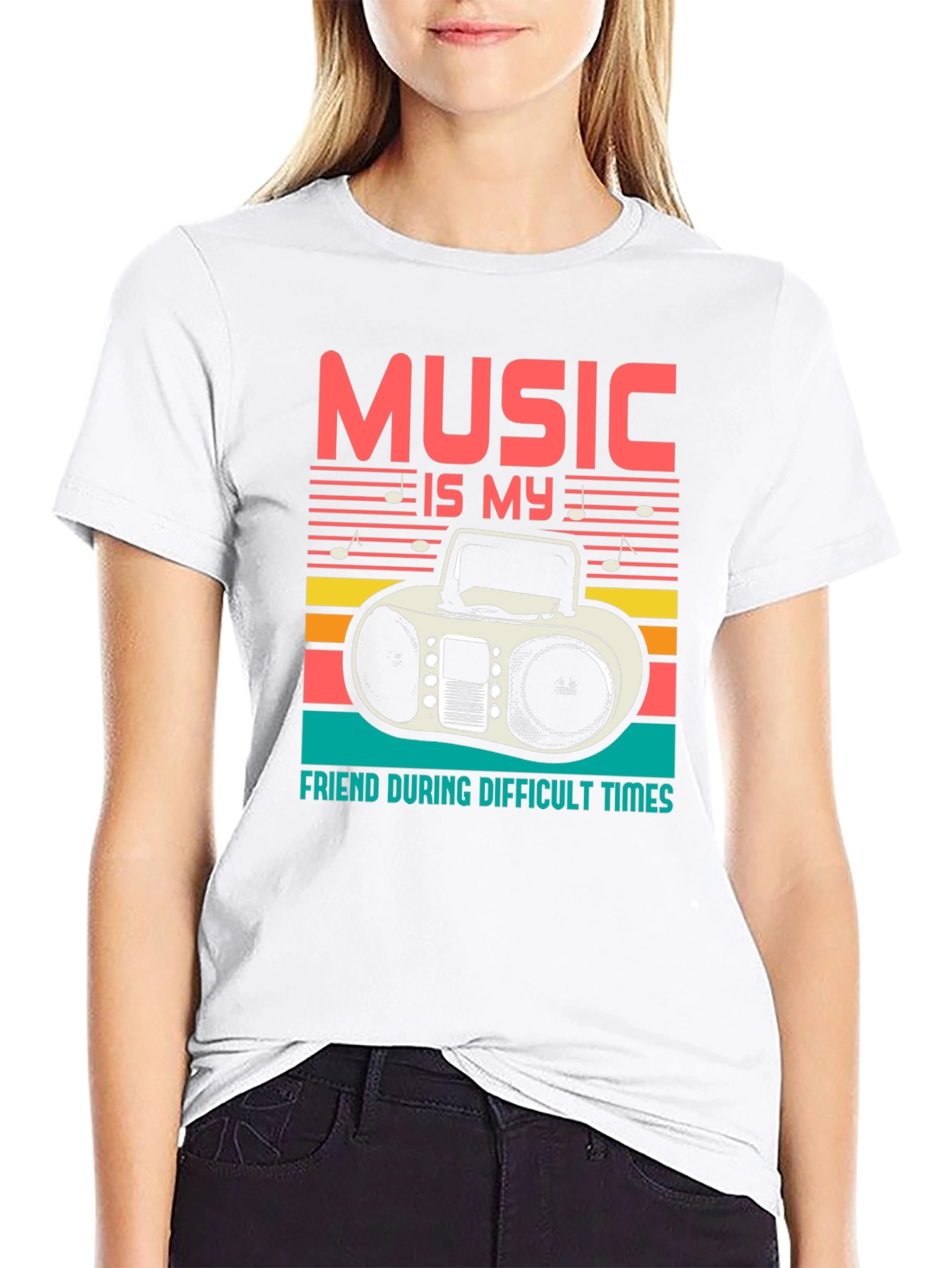 Black Music is My Friend Graphic T-Shirt view 9