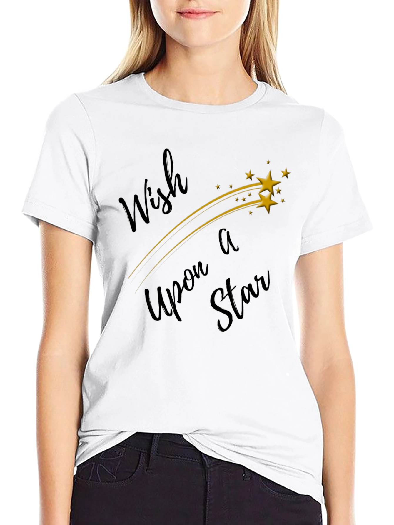 Black Wish Upon a Star Graphic Tee view 9