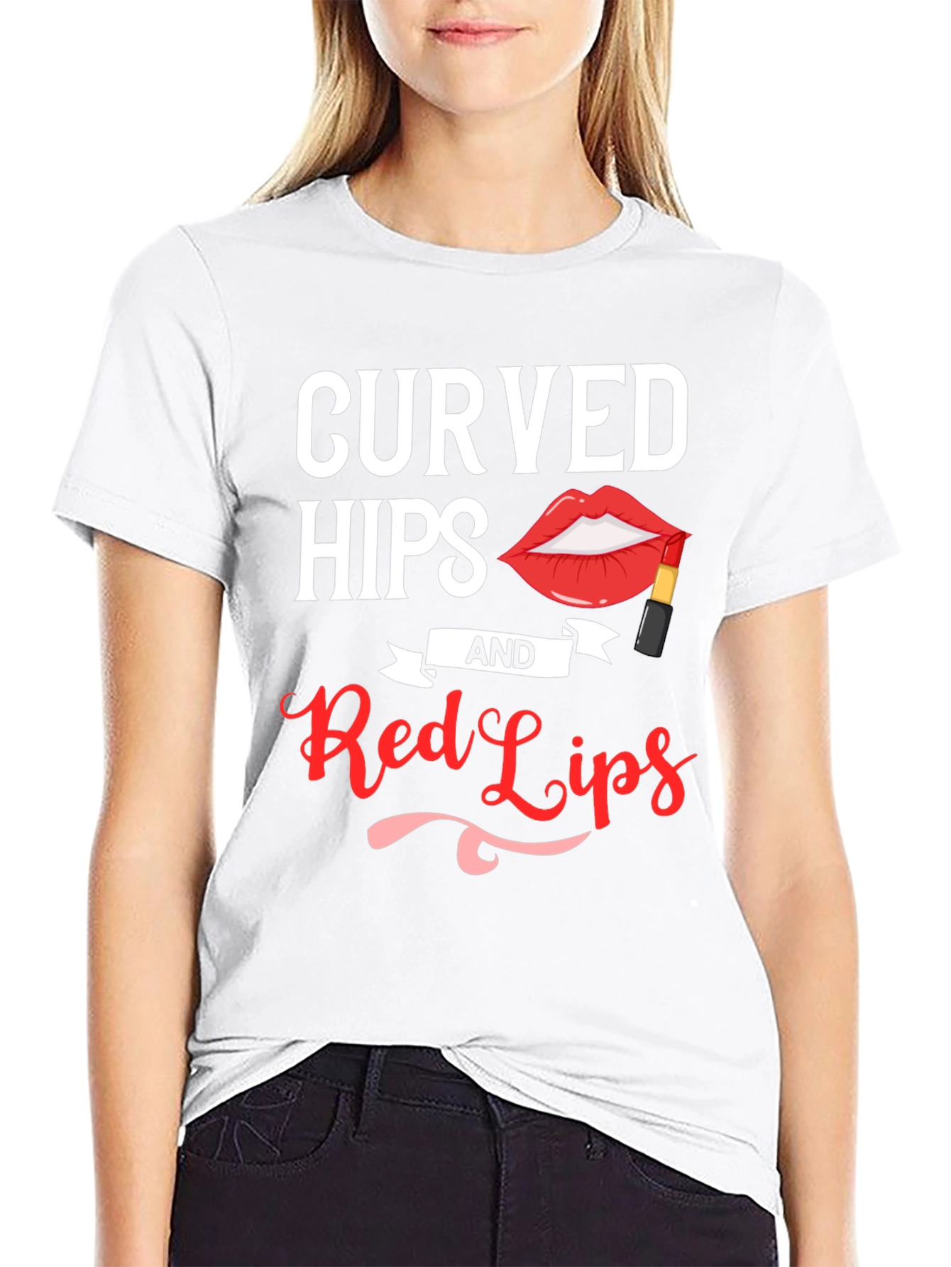 Curved Hips & Red Lips Graphic Tee - Unisex - 9