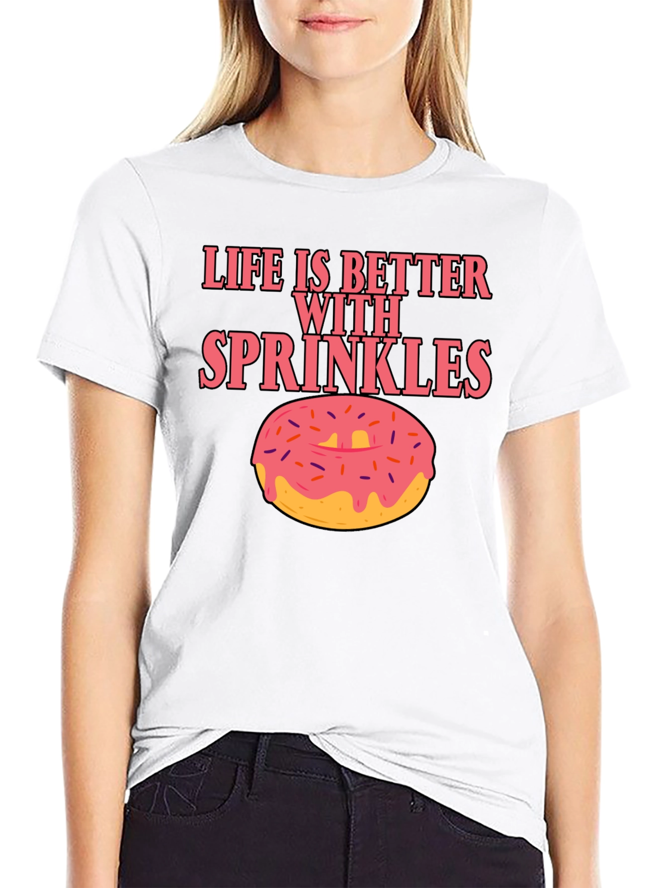Black Life is Better with Sprinkles Donut T-Shirt view 9