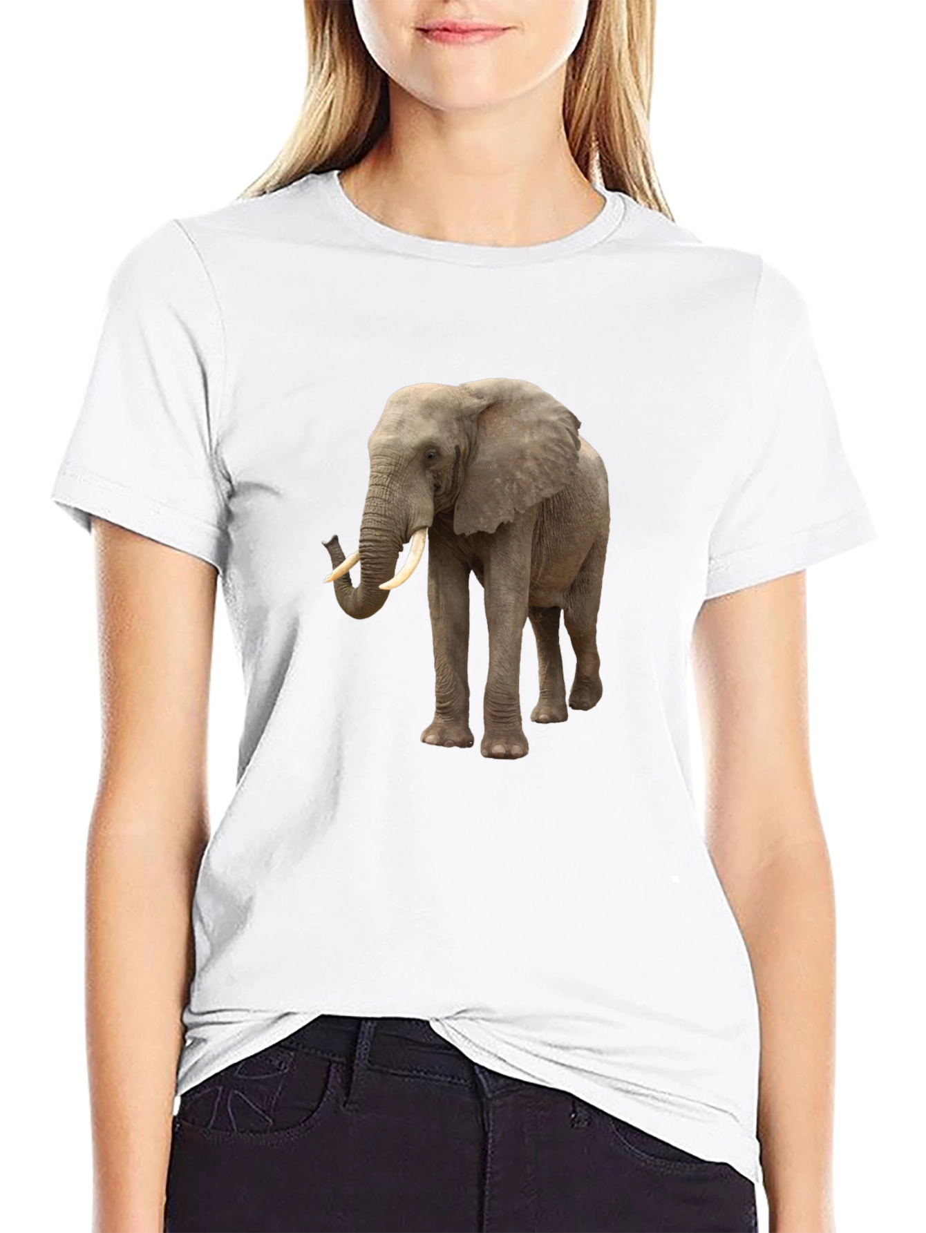 Black Elephant Graphic Tee - Classic Style view 9
