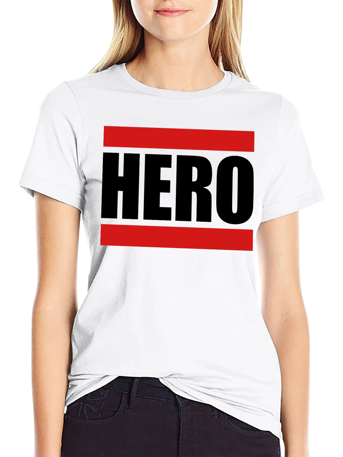 Black HERO Graphic Tee - Bold Statement Shirt view 9