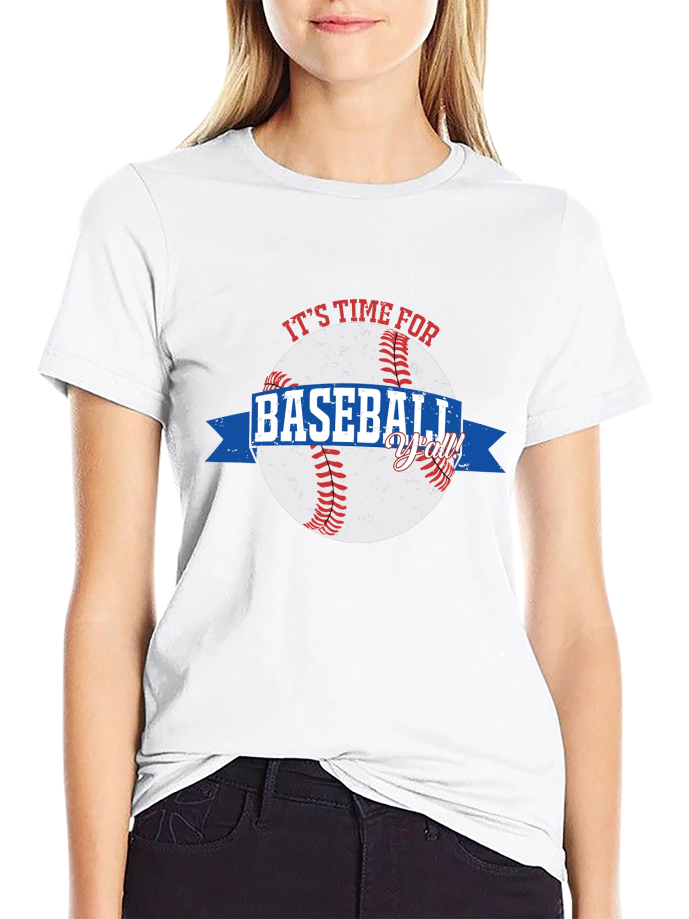 Black It's Time for Baseball T-Shirt view 9