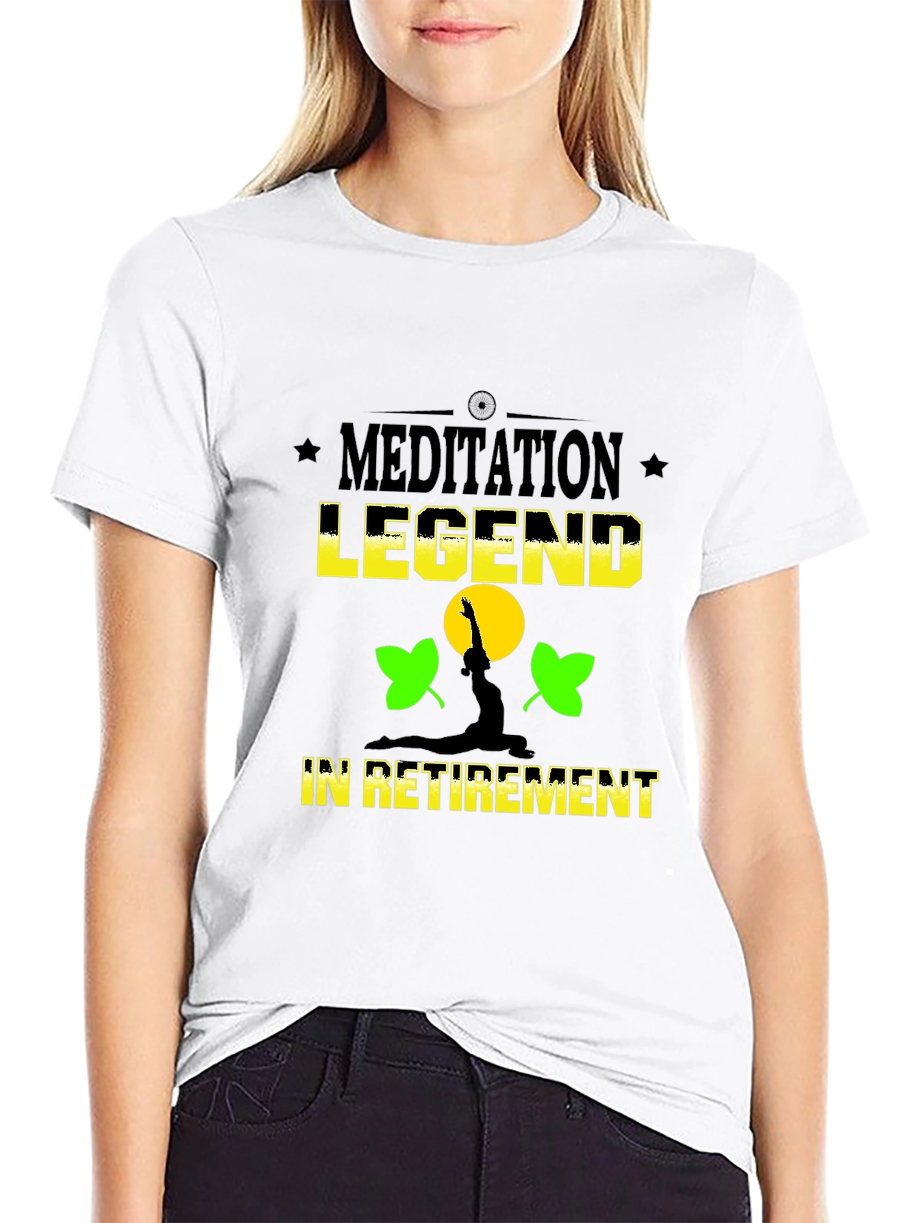 Black Meditation Legend Retirement T-Shirt - Relax in Style! view 9
