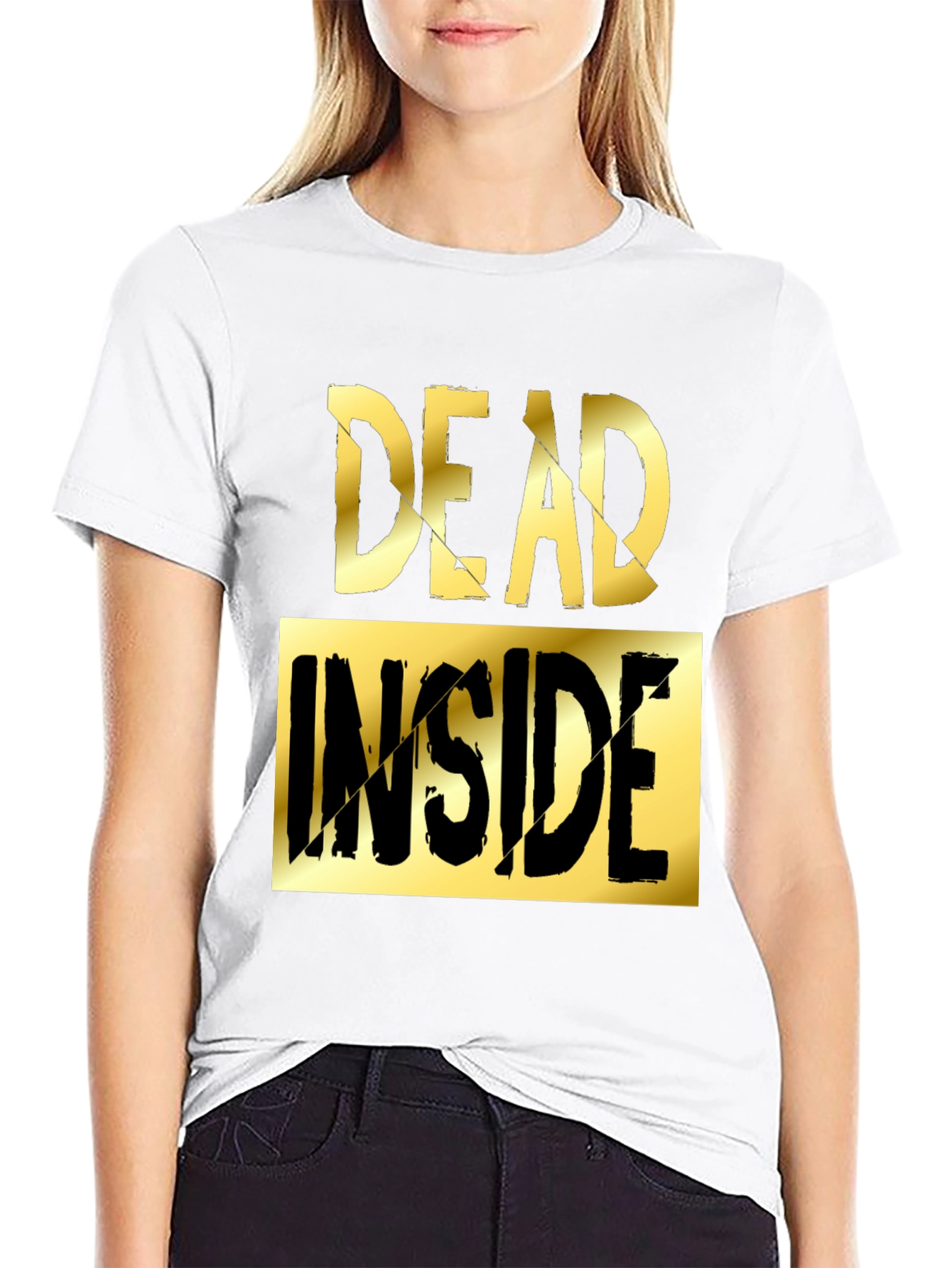 Black Dead Inside Graphic Tee - Men's Novelty T-Shirt view 9