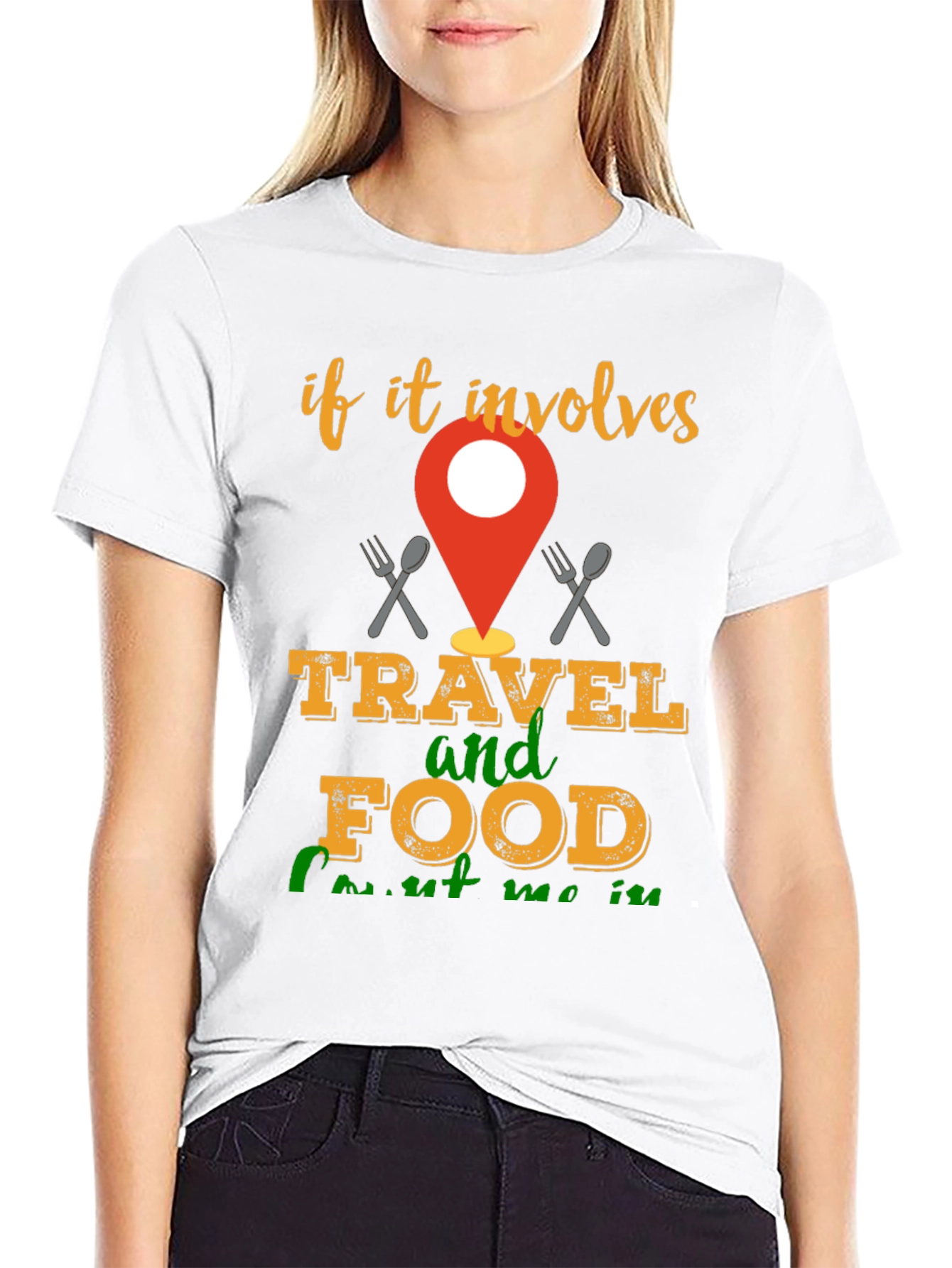 Black Travel & Food T-Shirt - Involve Me! view 9
