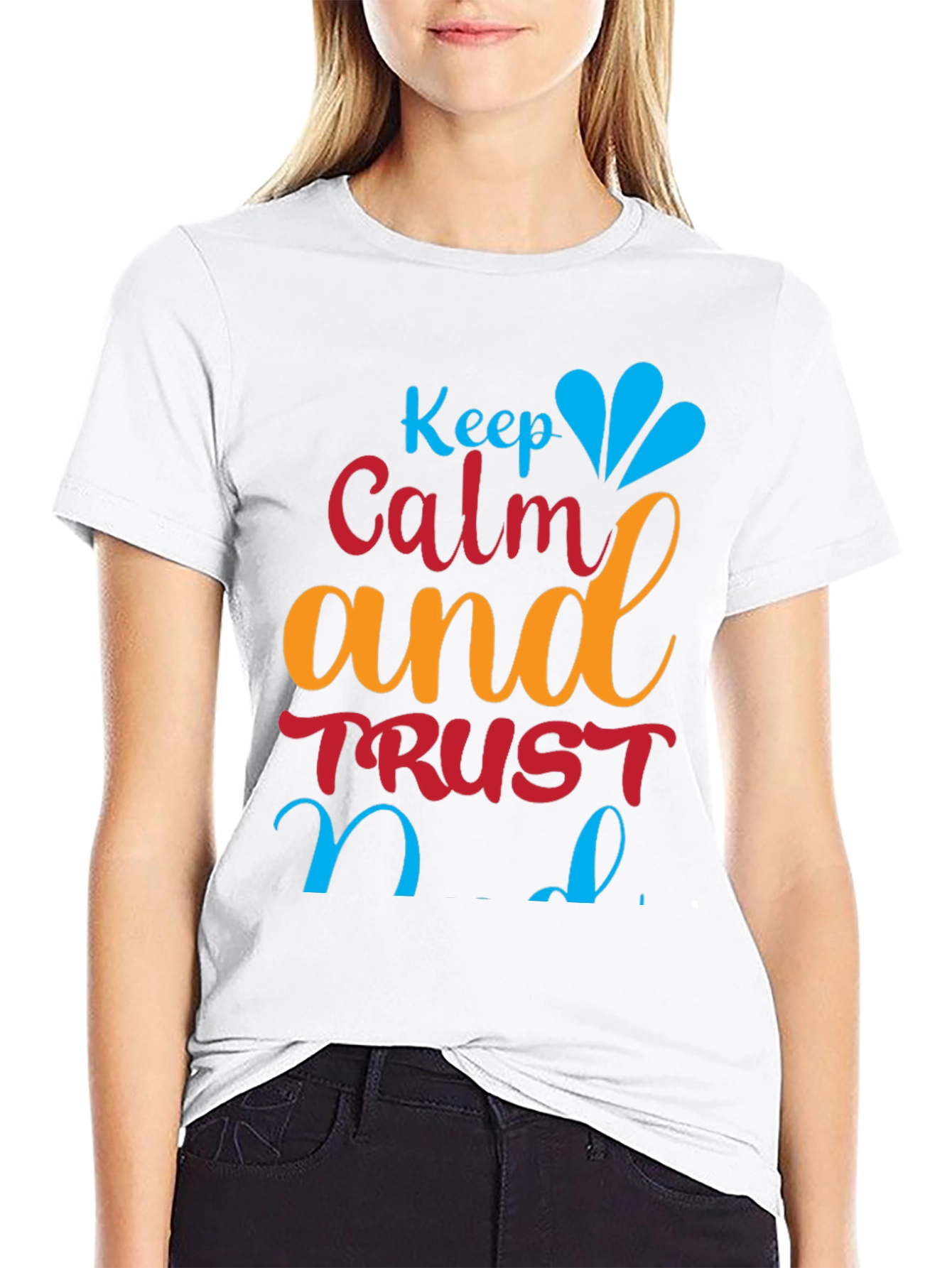 Black Keep Calm and Trust T-Shirt view 9