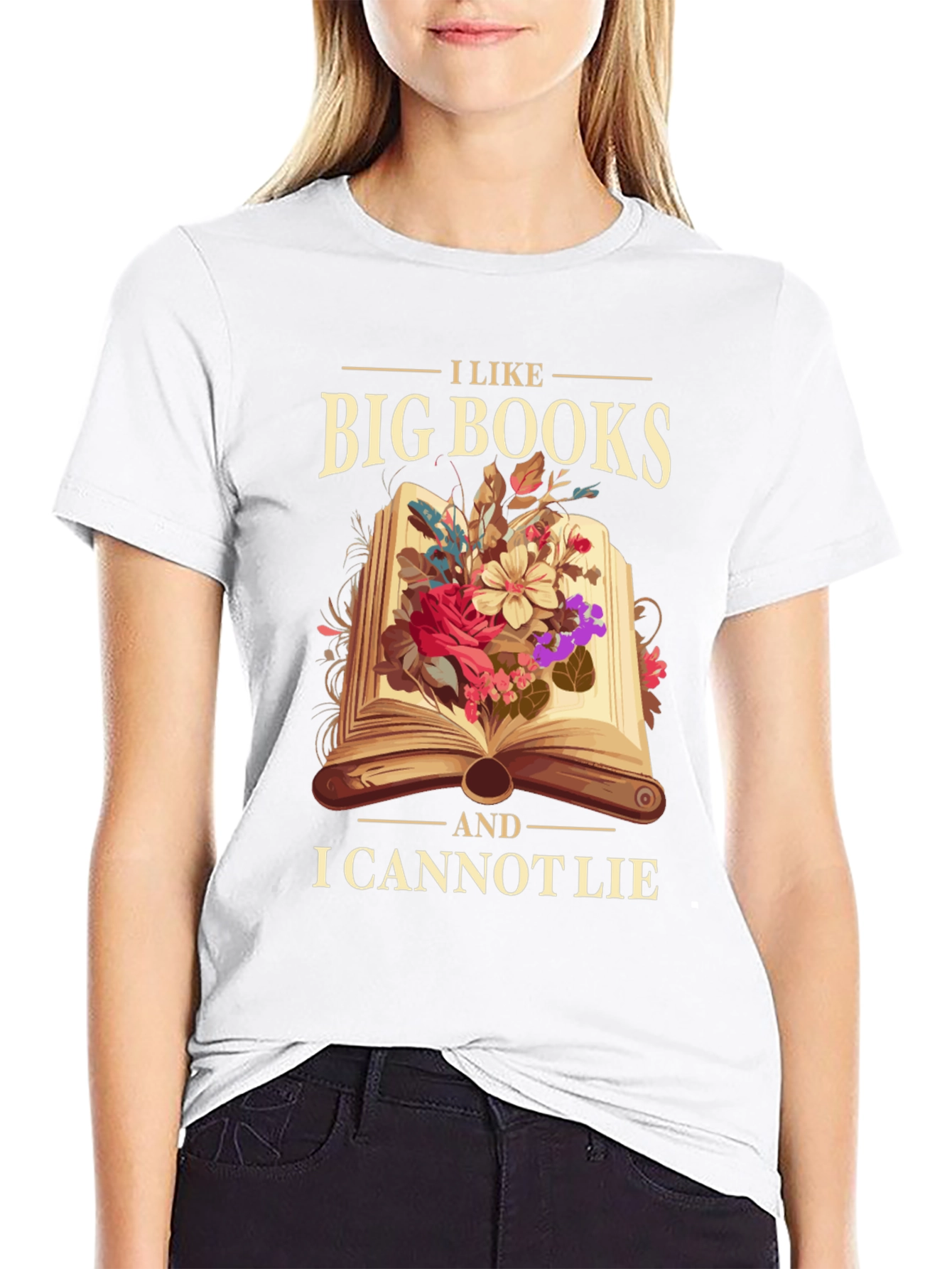 Black I Like Big Books T-Shirt view 9