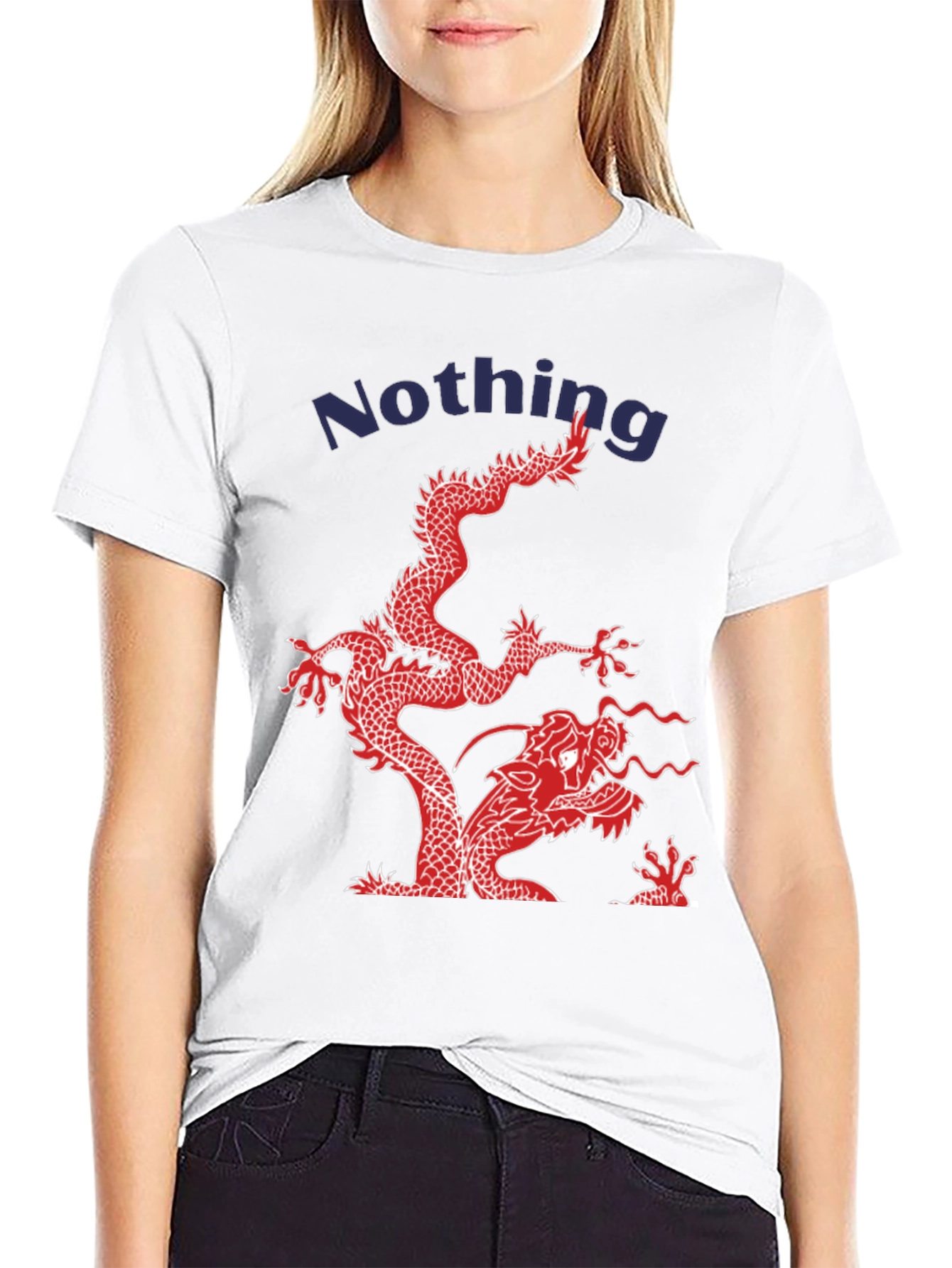 Dragon Graphic T-Shirt - "Nothing" Print - 9