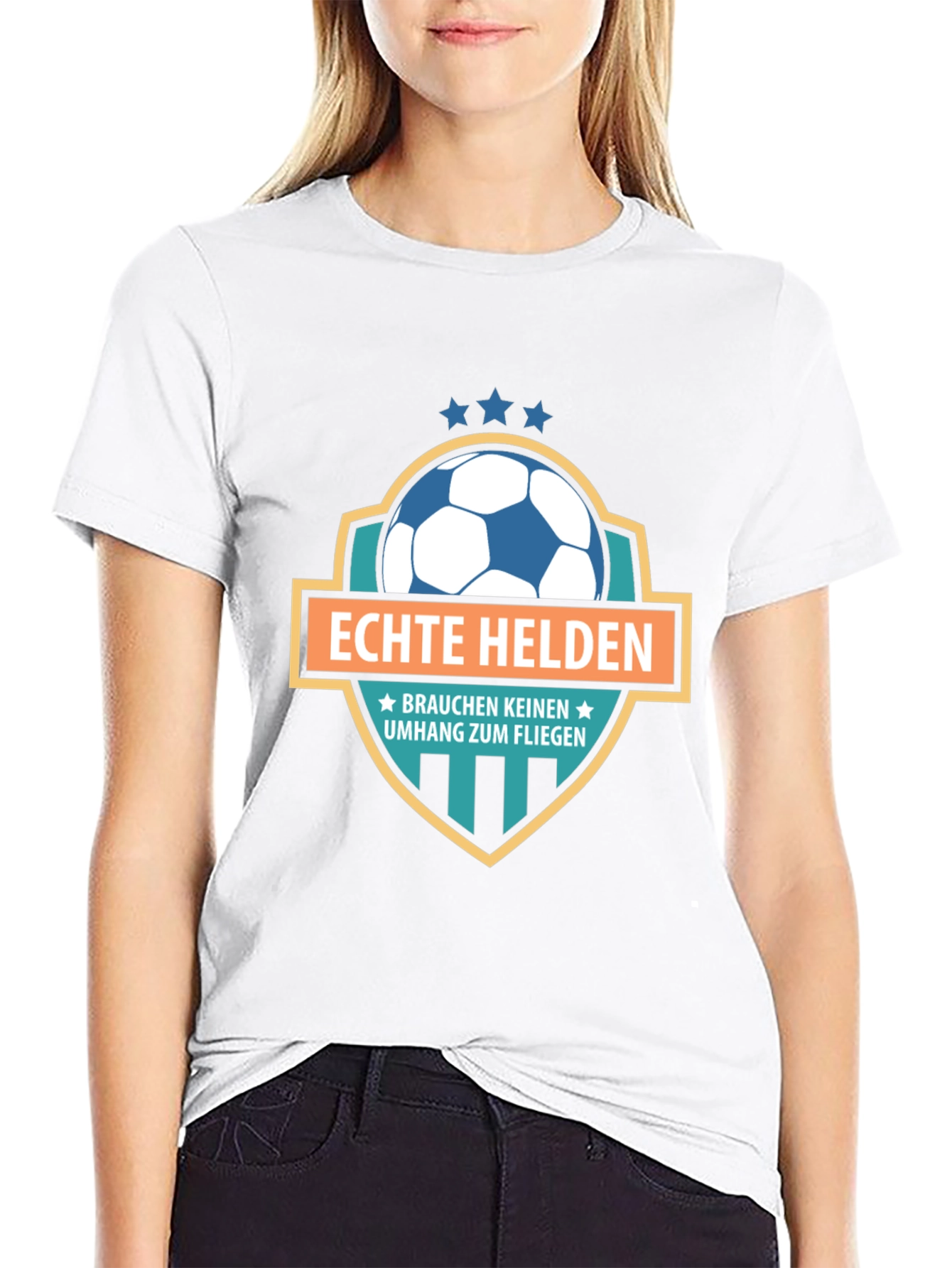Black Echte Helden Soccer T-Shirt view 9