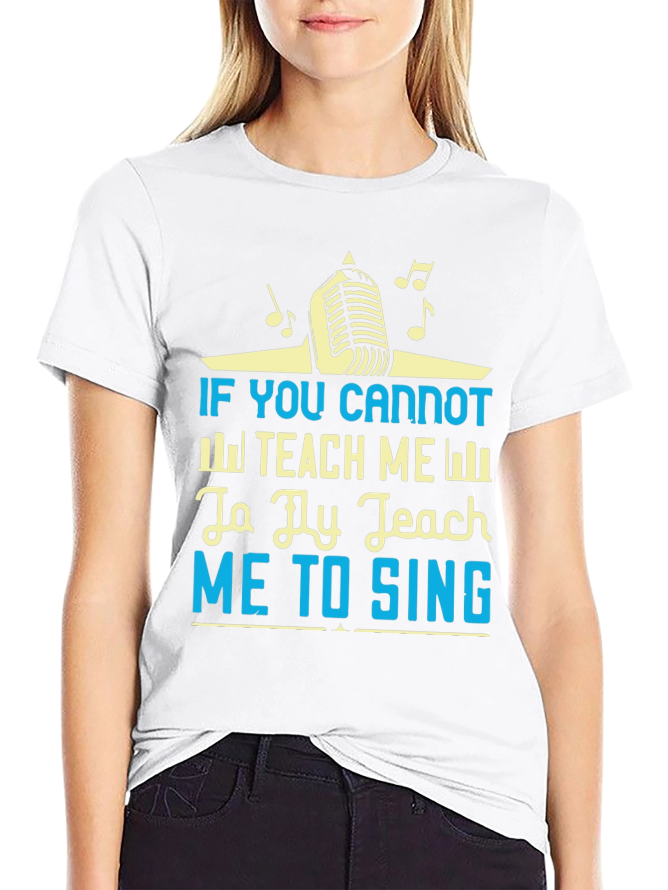 Black Teach Me to Sing Graphic Tee view 9
