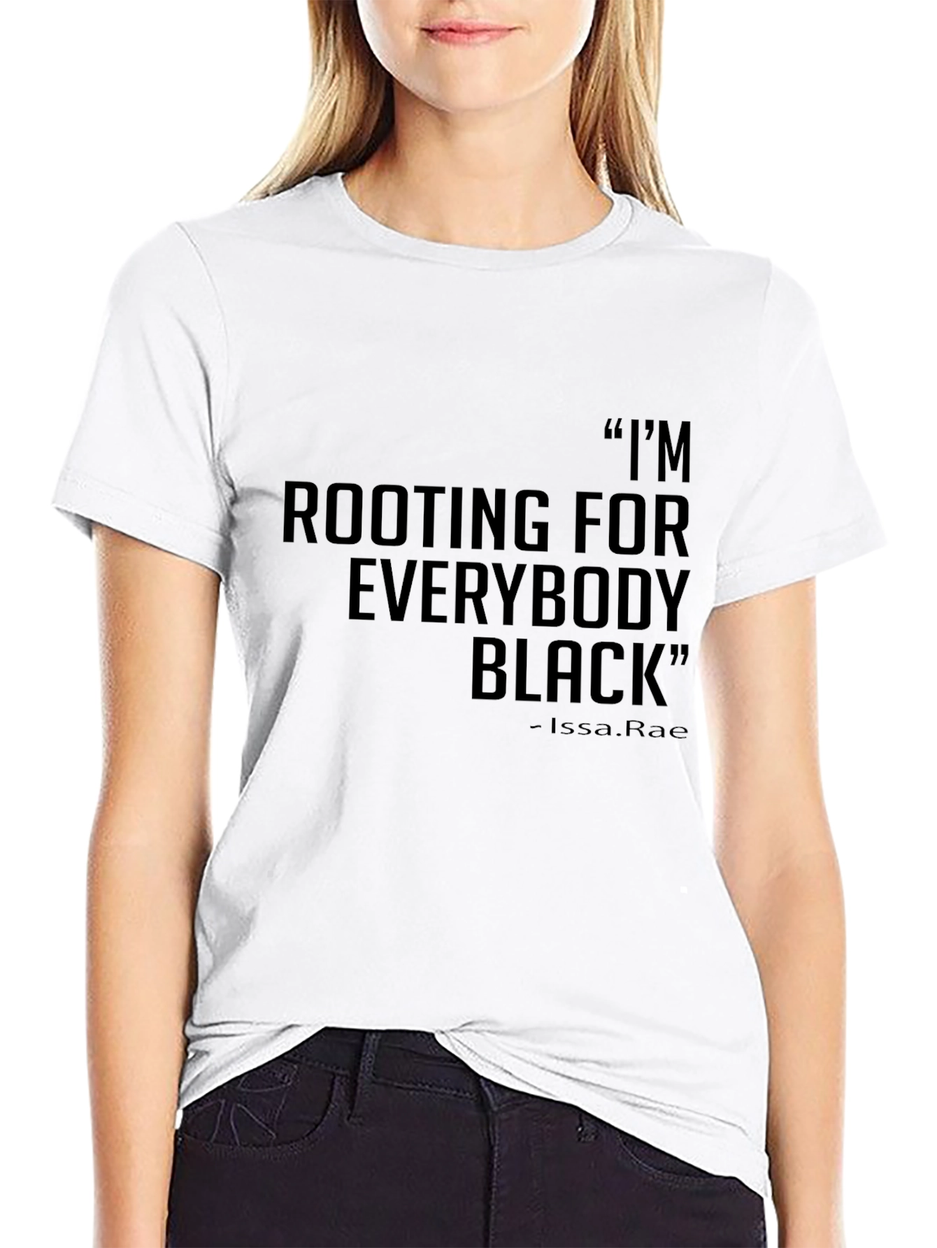 Black Rooting for Everybody Black T-Shirt view 9