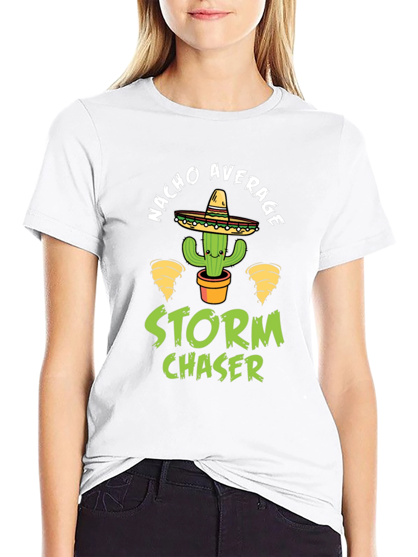 Black Nacho Average Storm Chaser T-Shirt view 9
