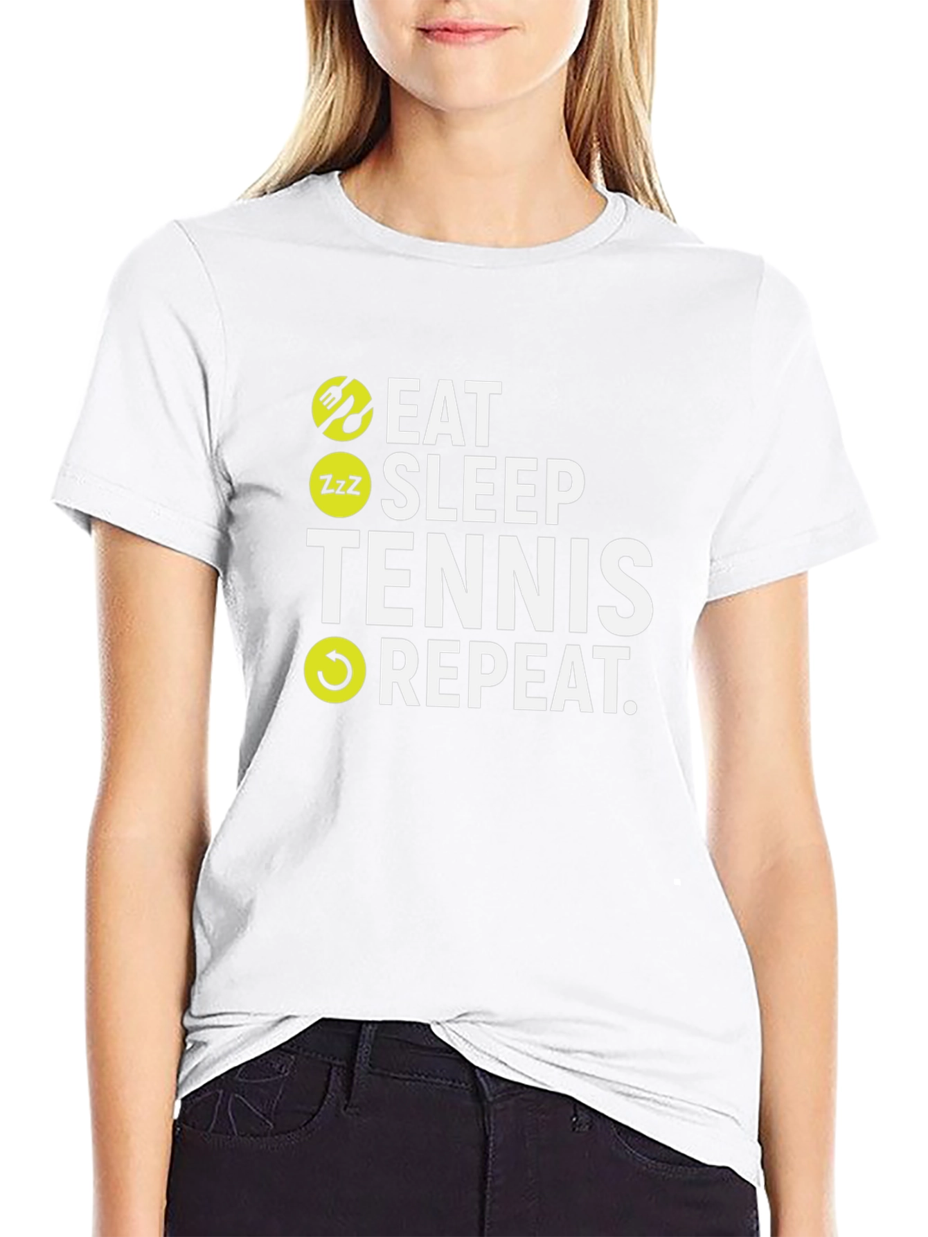 Eat Sleep Tennis Repeat Graphic T-Shirt - 9