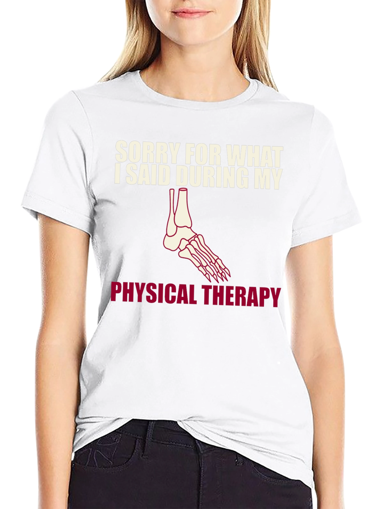 Black Funny Physical Therapy T-Shirt - Sorry For What I Said view 9