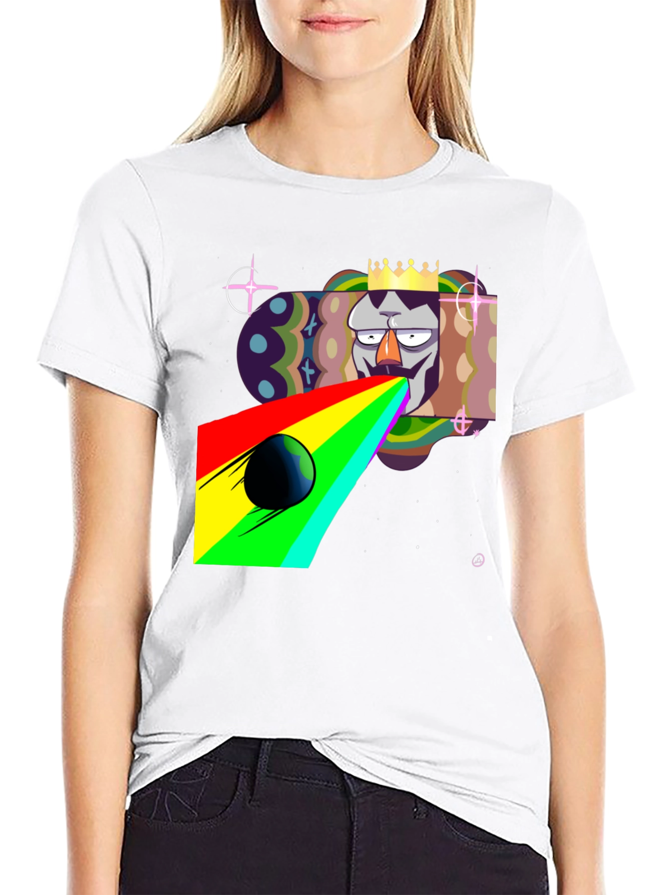 Black King Galaxy Black T-Shirt view 9