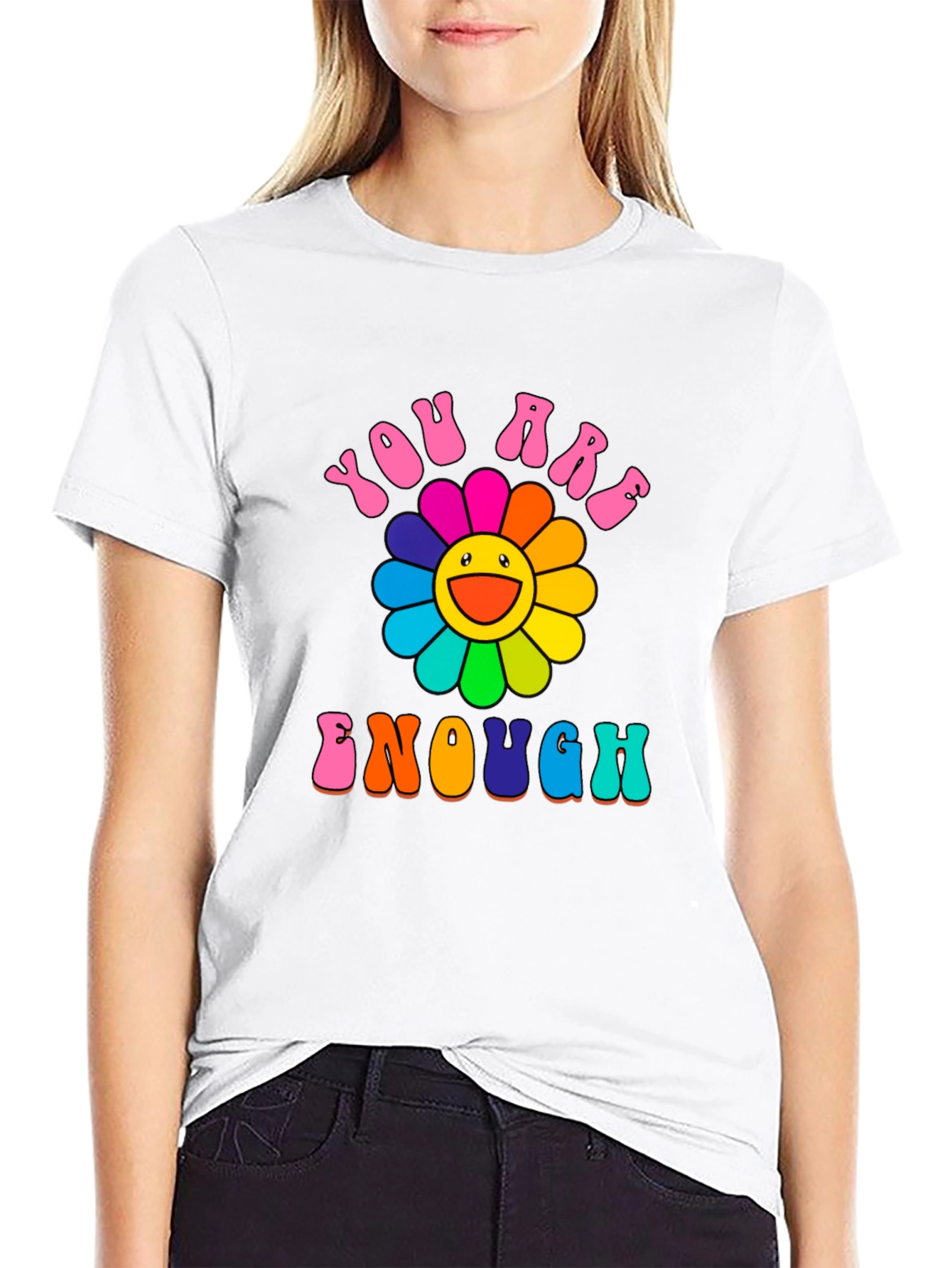 Black You Are Enough Graphic T-Shirt view 9