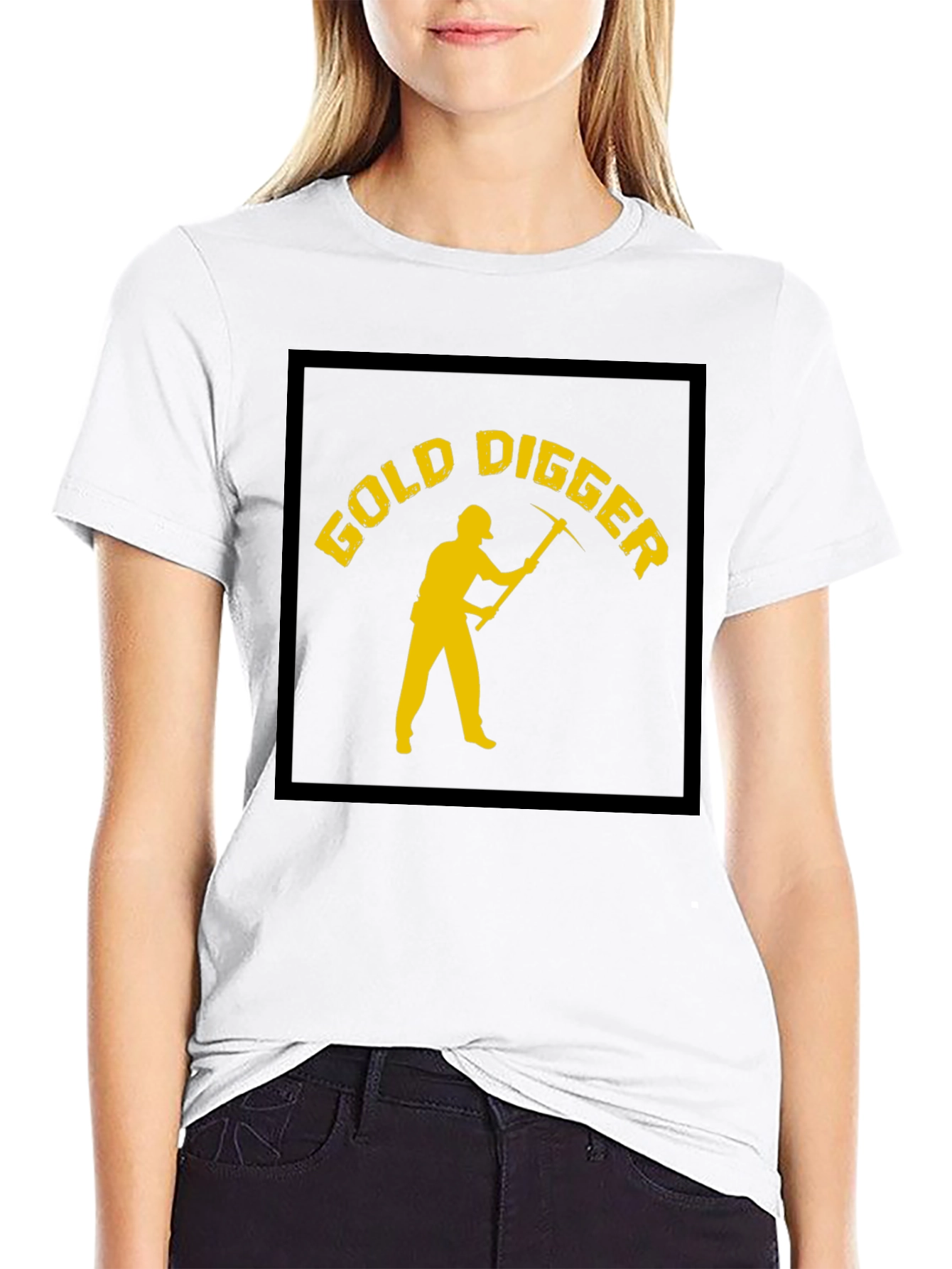 Black Gold Digger T-Shirt - Novelty Graphic Tee view 9