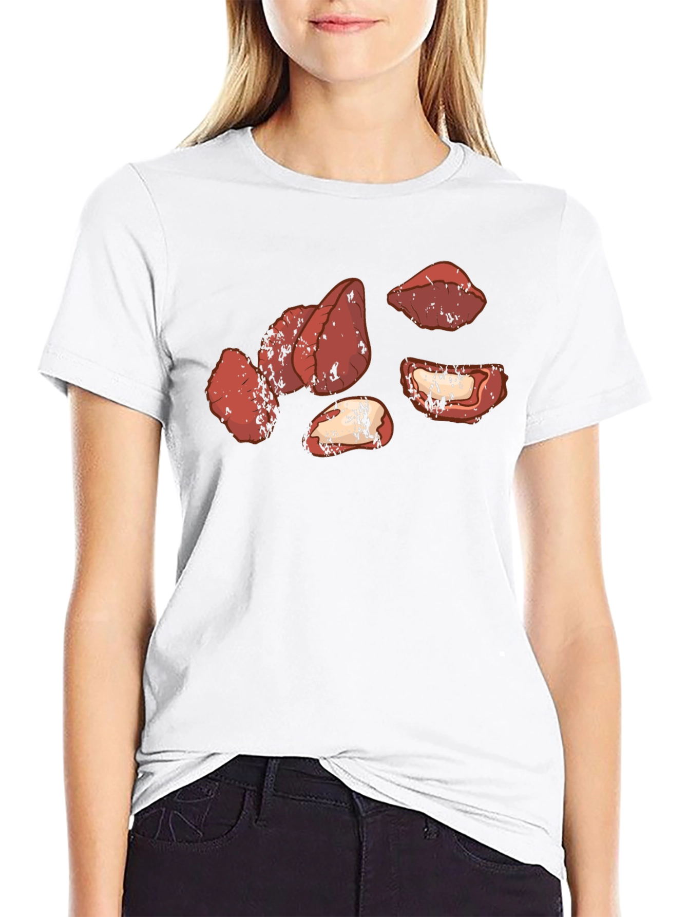 Black Dates Graphic T-Shirt - Unique Fruit Tee view 9