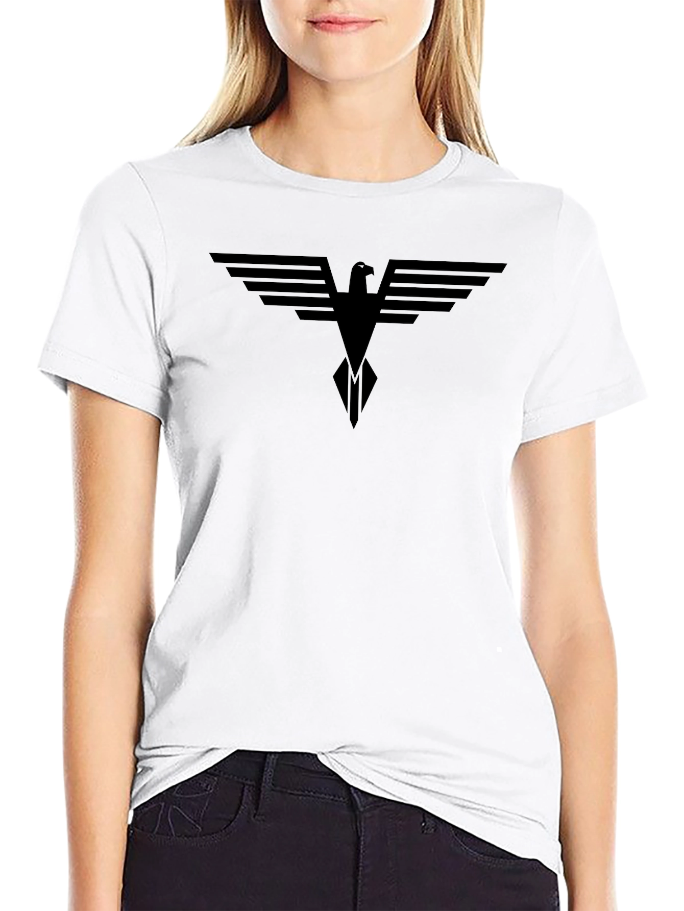Black Men's Black Eagle Graphic T-Shirt view 9