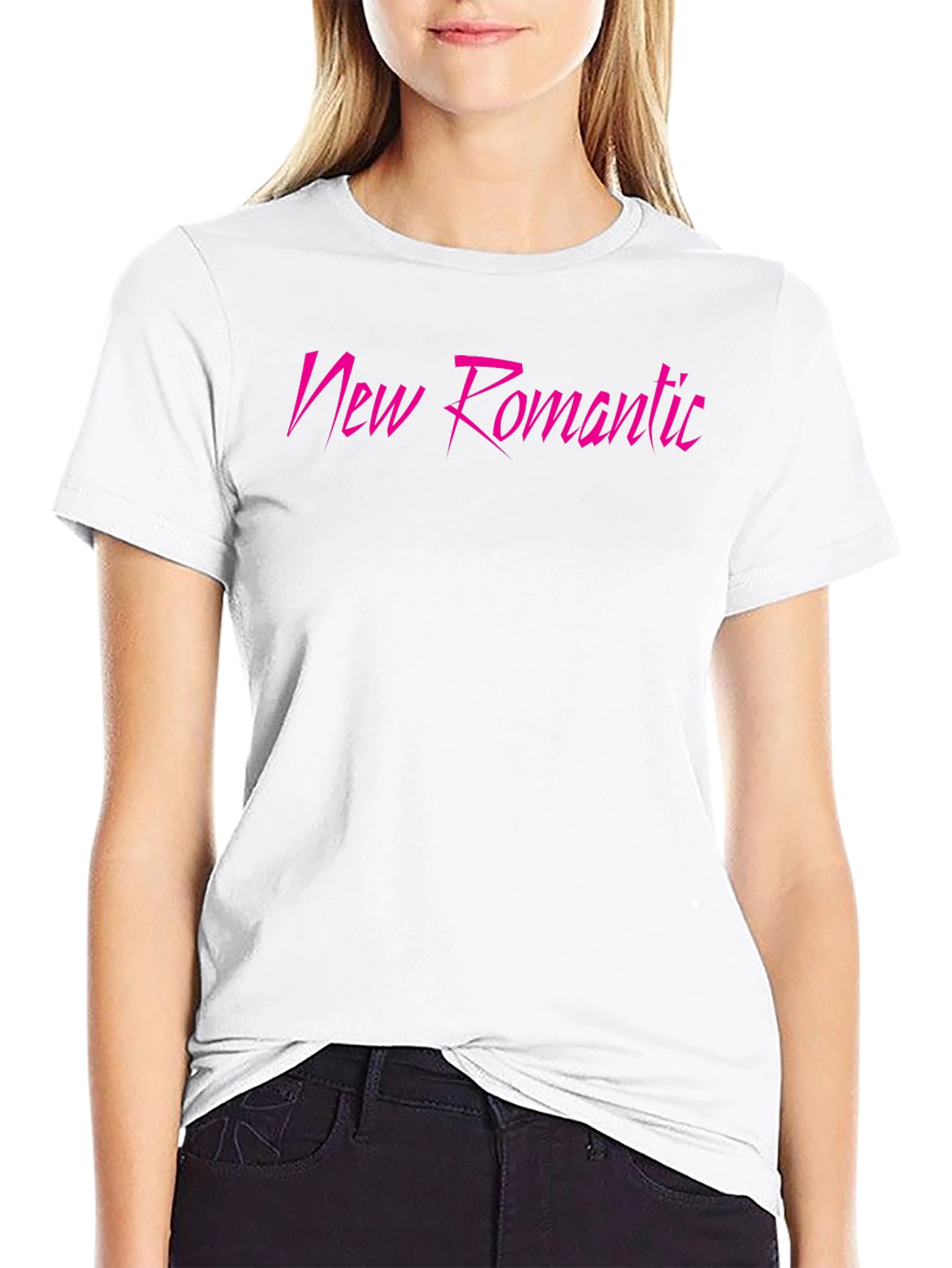 Black New Romantic Graphic Tee - Stylish Black T-Shirt view 9