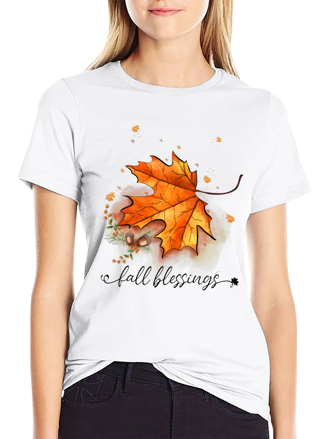 Black Fall Blessings Graphic Tee view 9