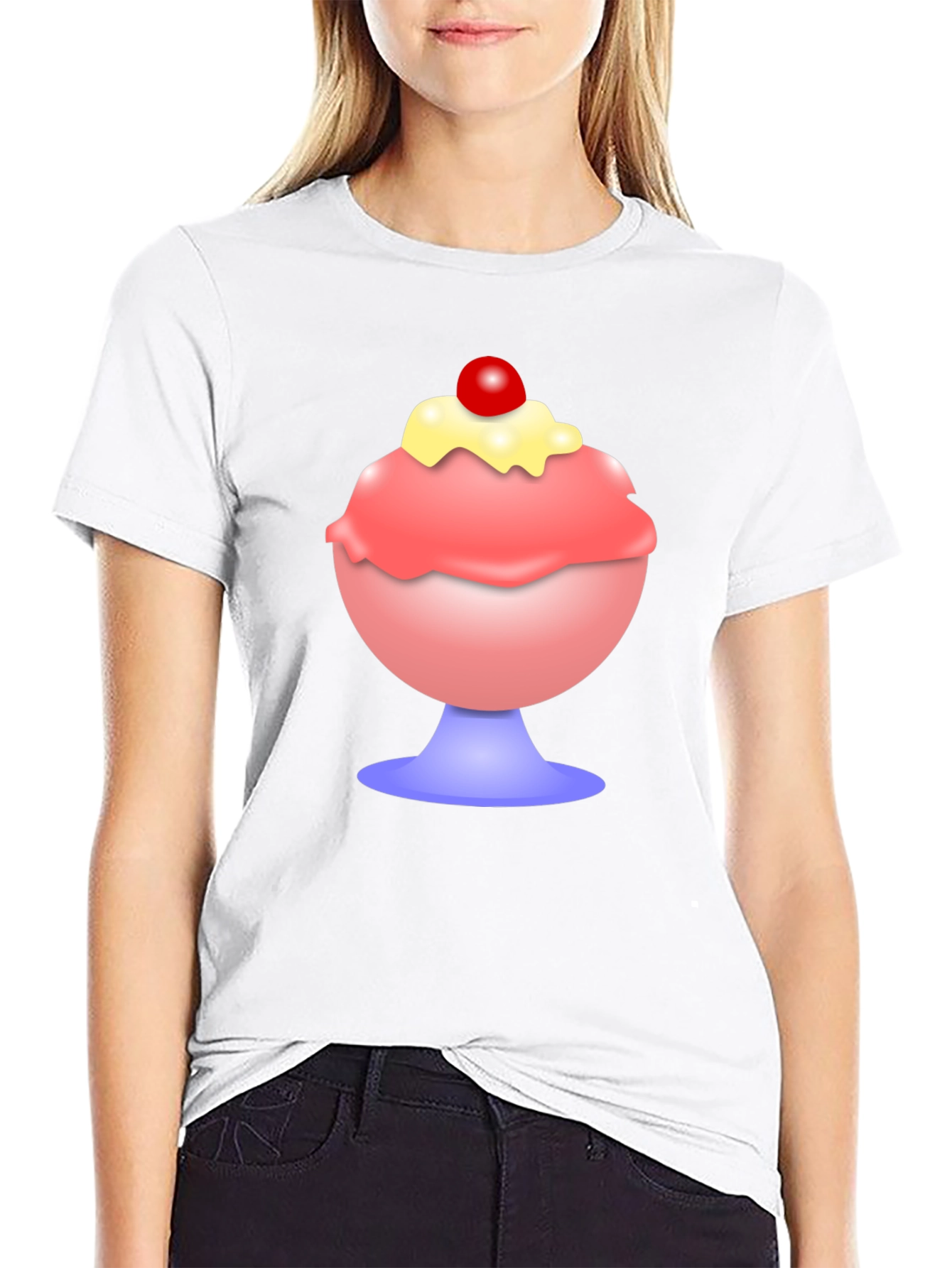 Black Ice Cream Dessert Graphic Tee view 9
