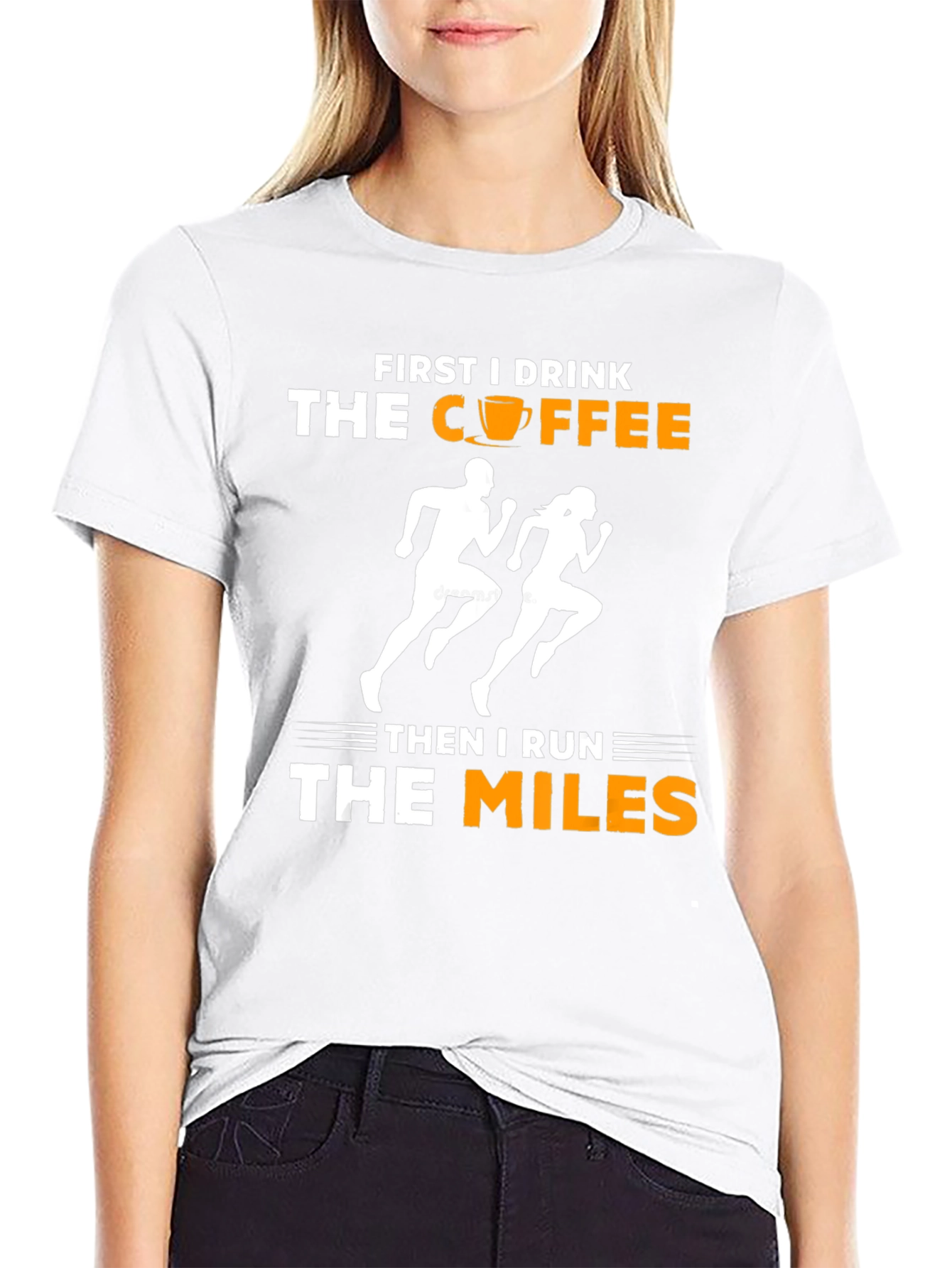 Black First I Drink Coffee Then I Run T-Shirt view 9
