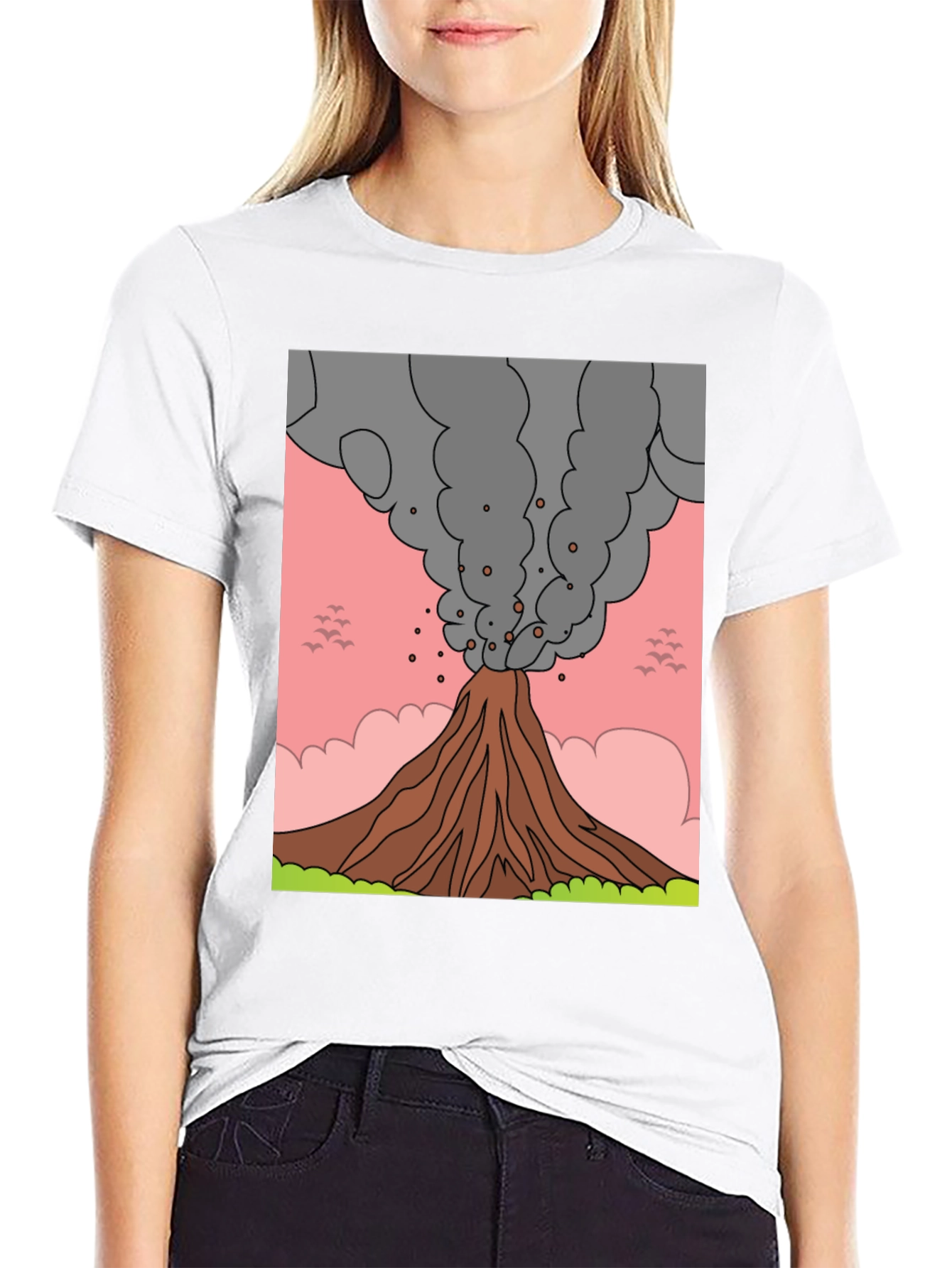 Black Volcano Graphic Tee - Erupting Style! view 9