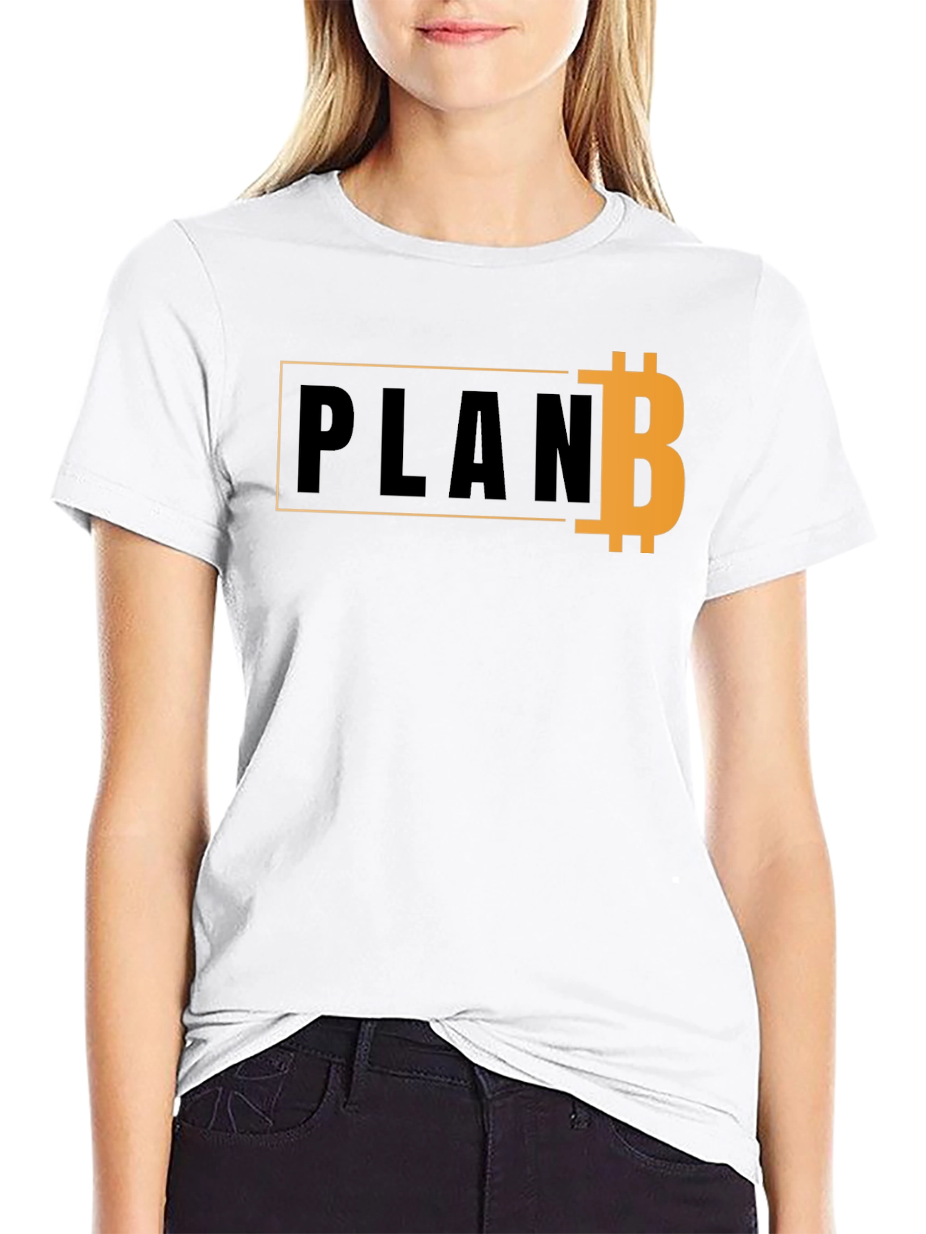 Black Plan B Bitcoin Graphic T-Shirt view 9