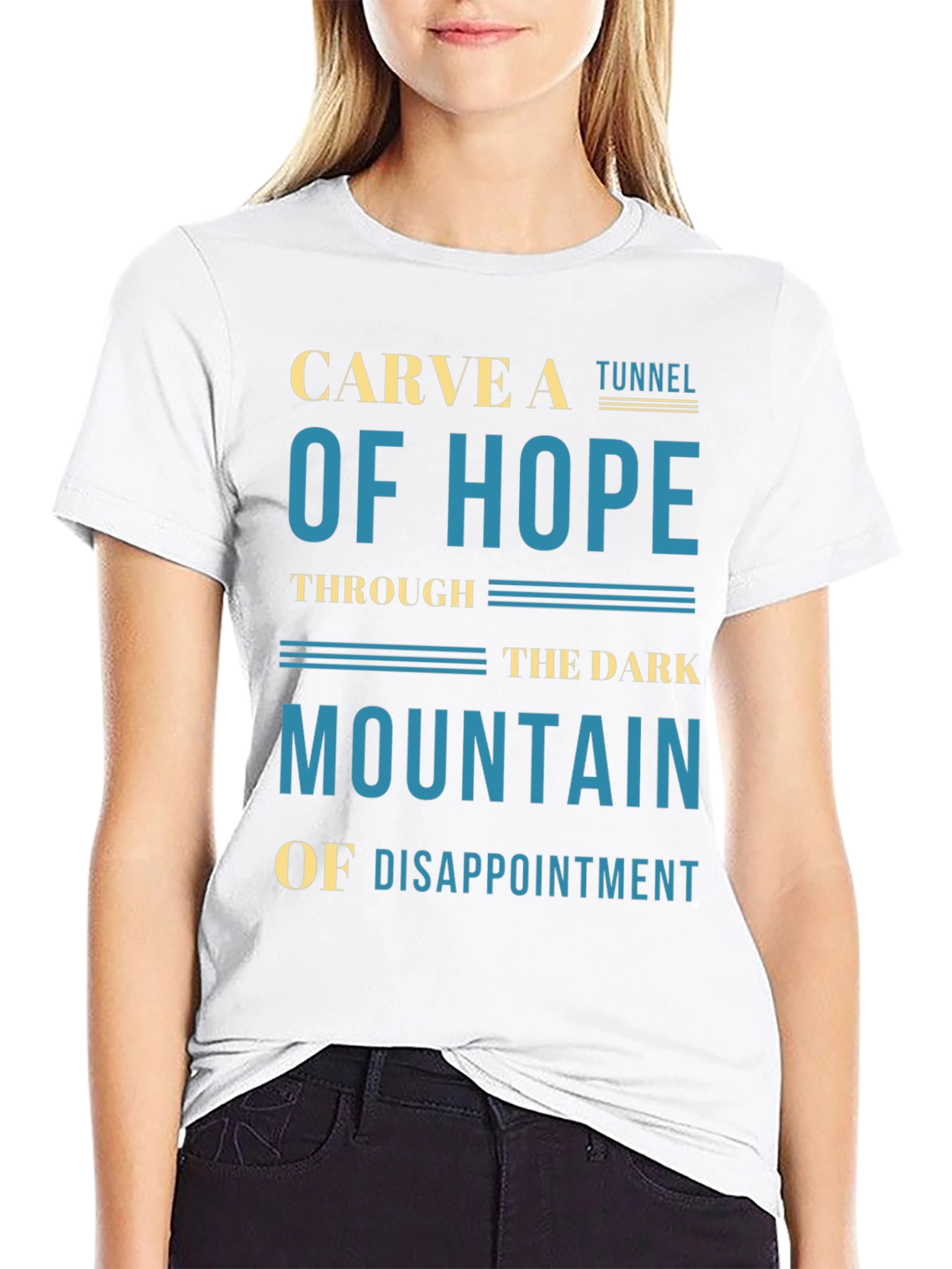 Black Carve A Tunnel of Hope Graphic T-Shirt view 9