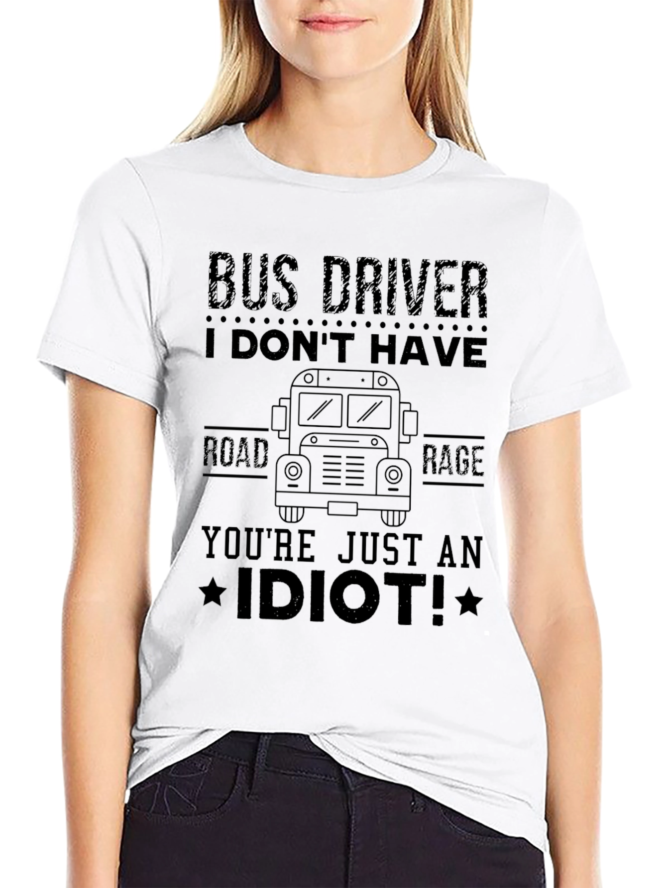 Black Bus Driver Road Rage Graphic Tee view 9