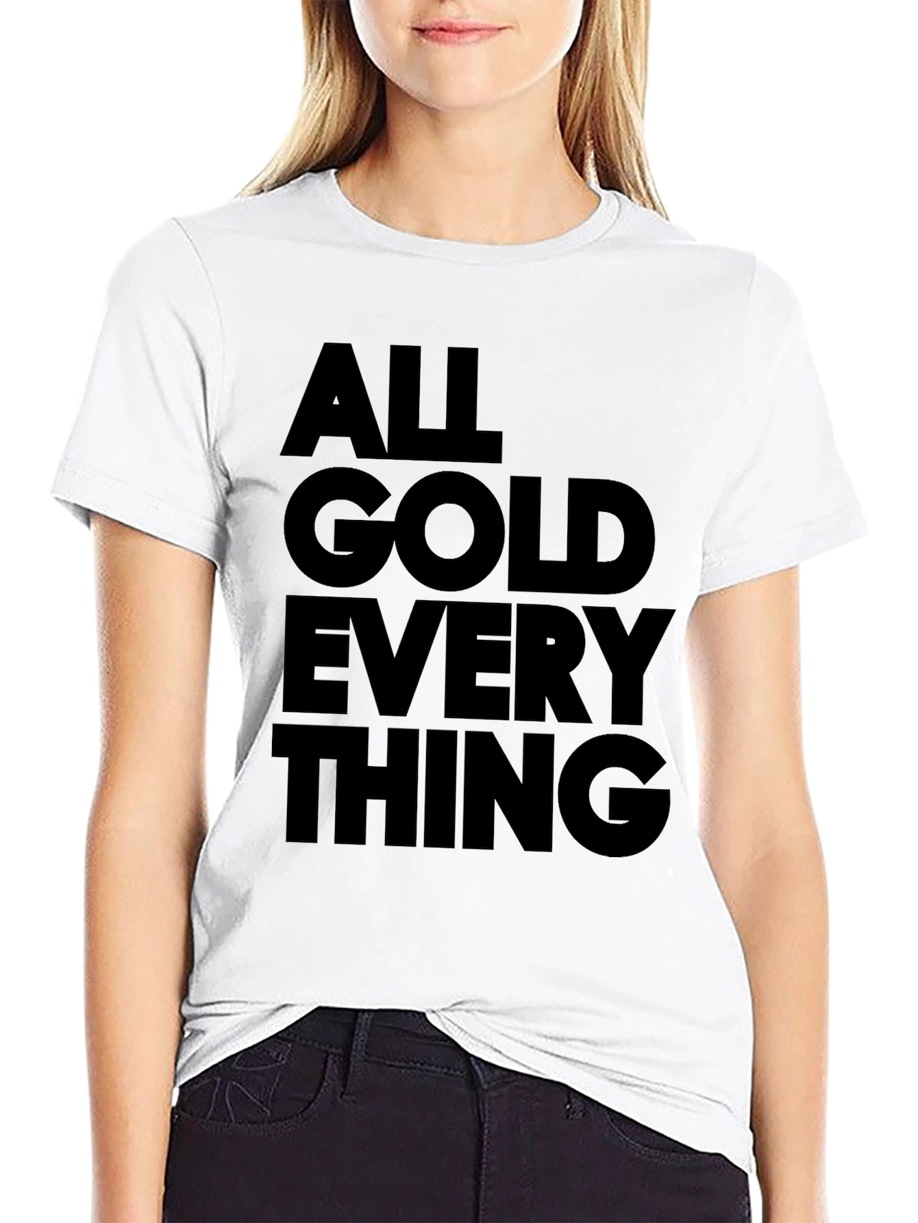 Black All Gold Everything Graphic Tee - Black view 9