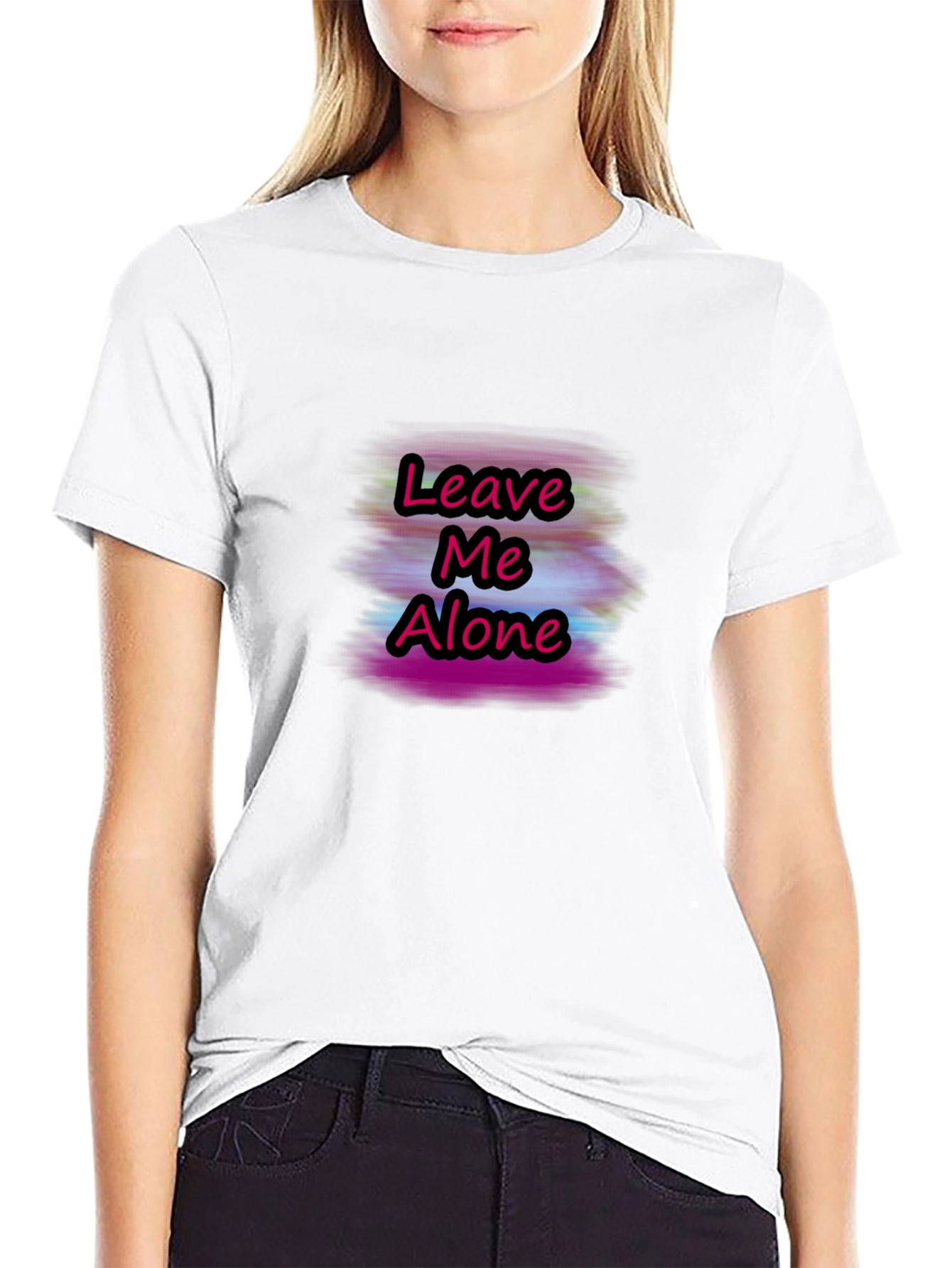 Black Leave Me Alone Graphic T-Shirt - Black view 9