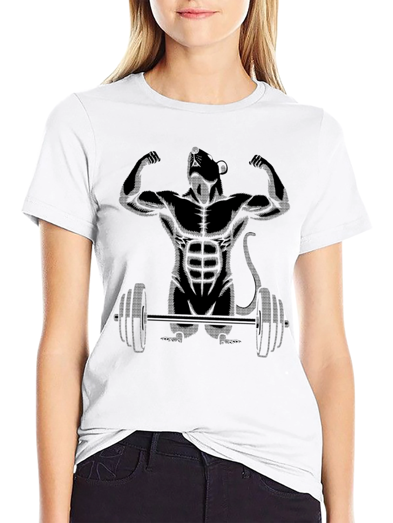 Black Rat Bodybuilding Black T-Shirt Gym Humor view 9