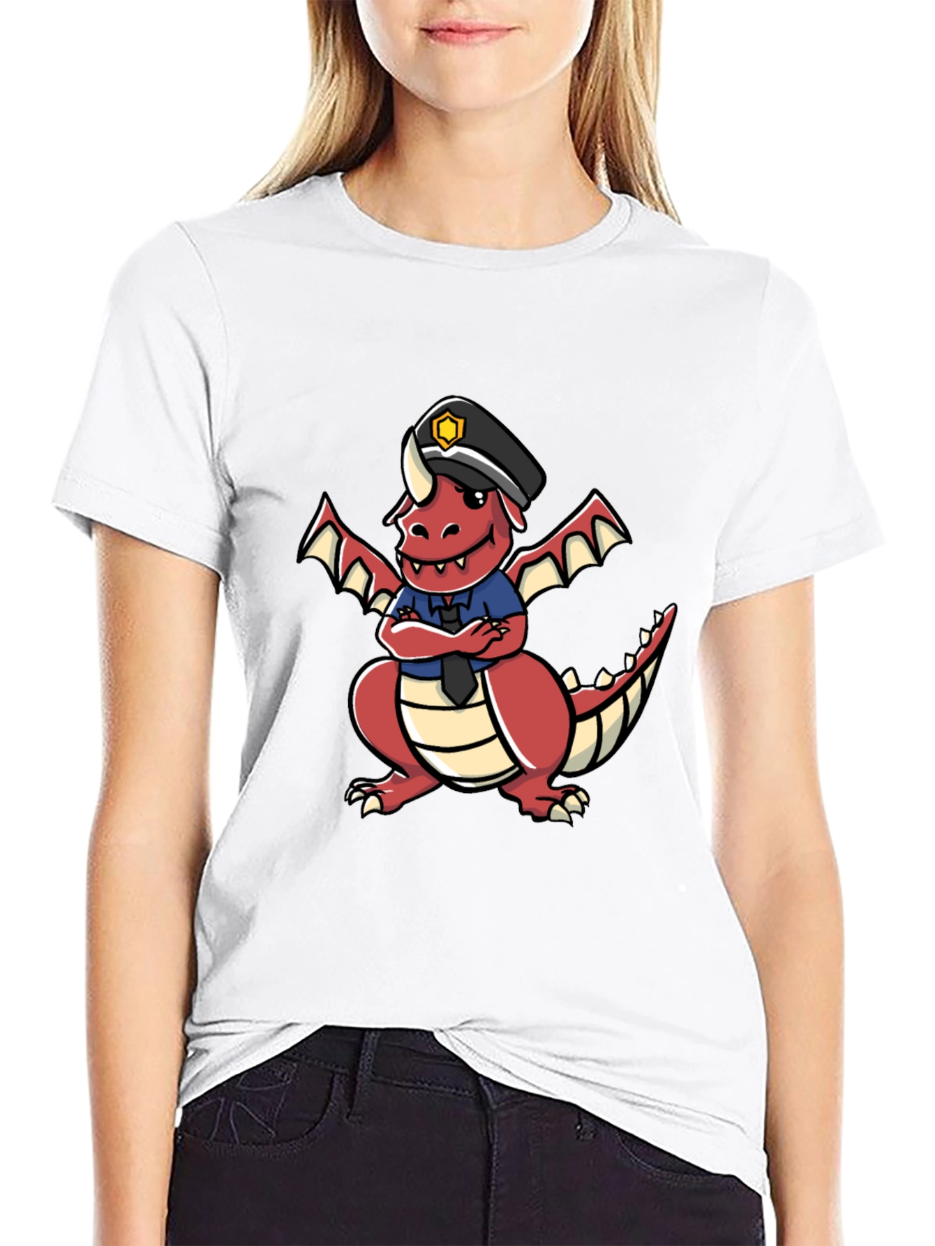 Black Dragon Police Officer T-Shirt view 9