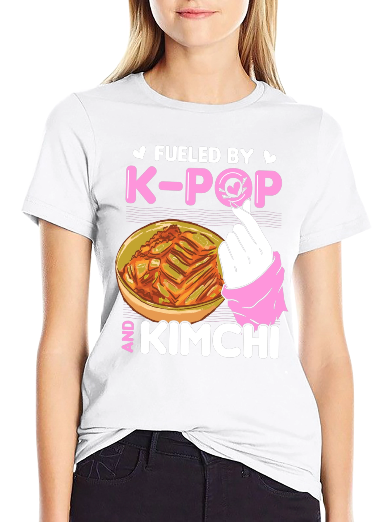 Black Fueled by K-POP and Kimchi T-Shirt view 9