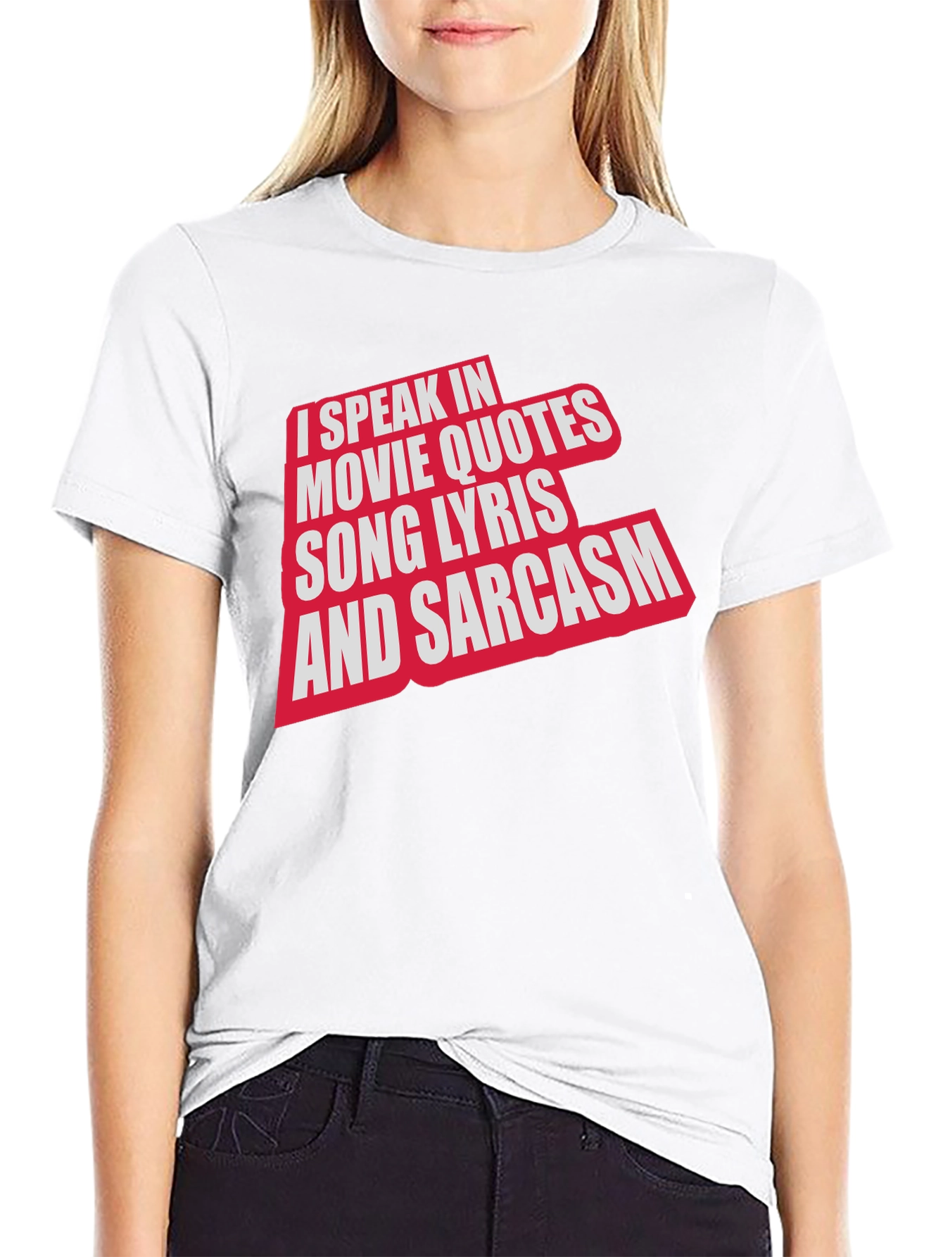 Black Movie Quotes & Sarcasm Black T-Shirt view 9