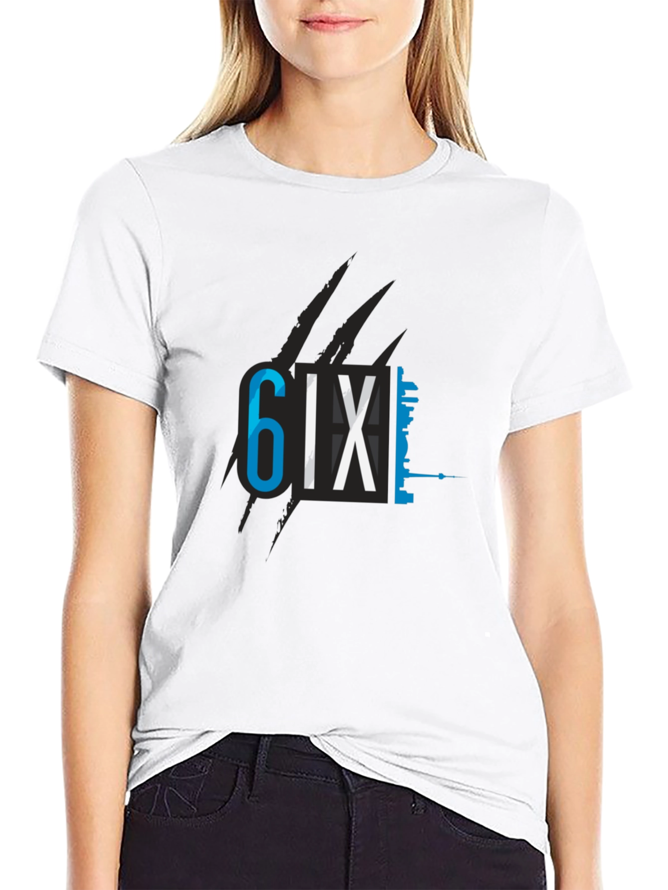 Black 6IX Toronto Graphic T-Shirt - Soft Cotton Tee view 9