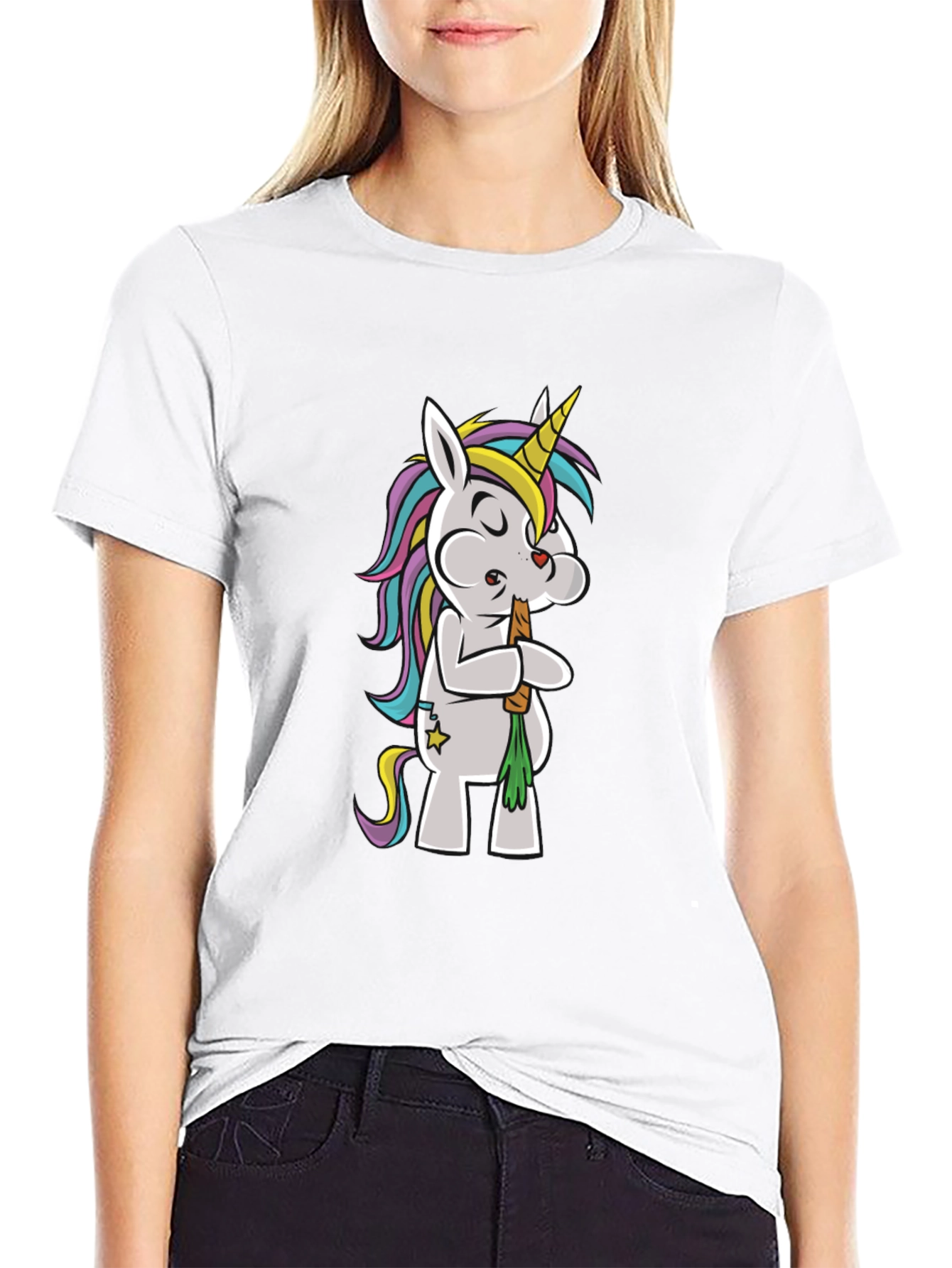 Black Unicorn Smoking Weed Funny T-Shirt view 9