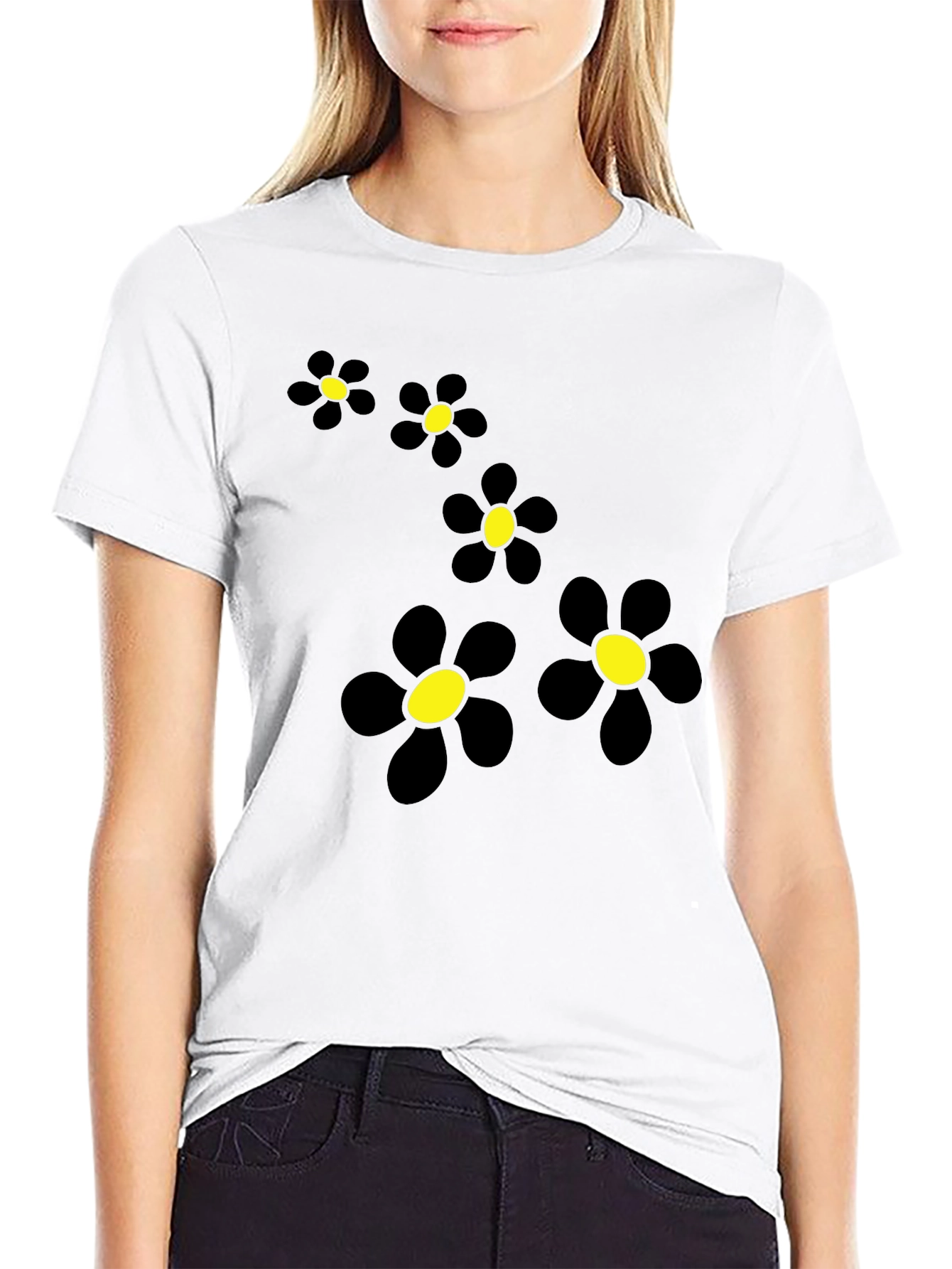 Black Black Daisy Chain Graphic Tee view 9