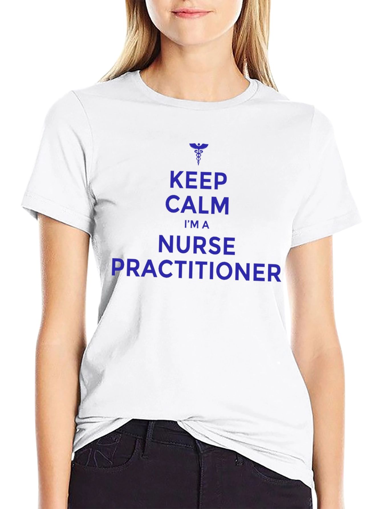 Black Nurse Practitioner T-Shirt - Keep Calm Tee view 9